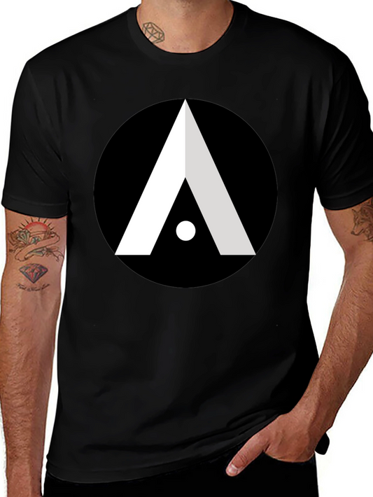 Abstract Graphic Tee - Modern Black T-Shirt