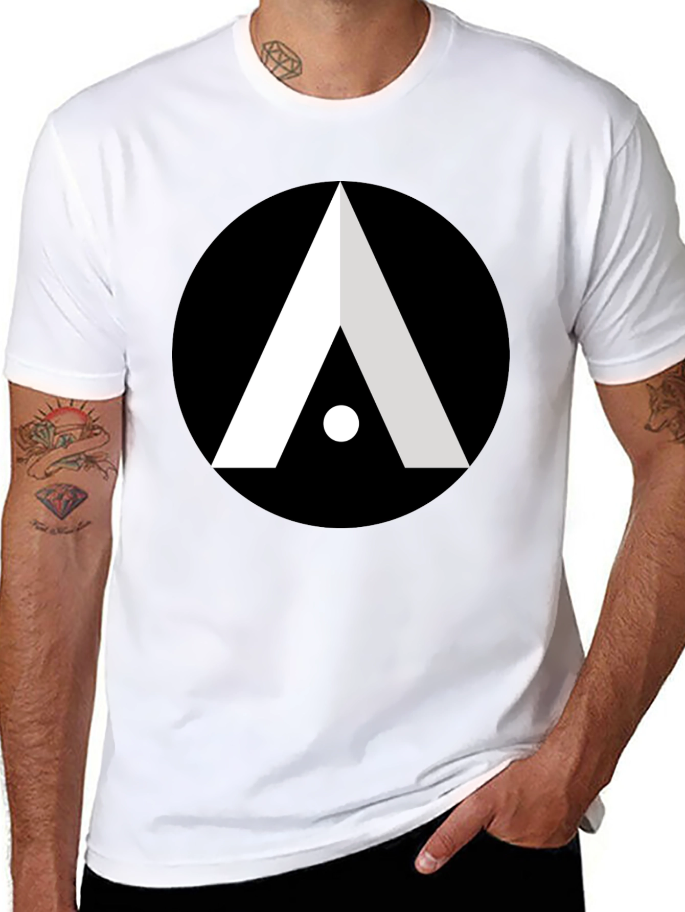 Abstract Graphic Tee - Modern Black T-Shirt