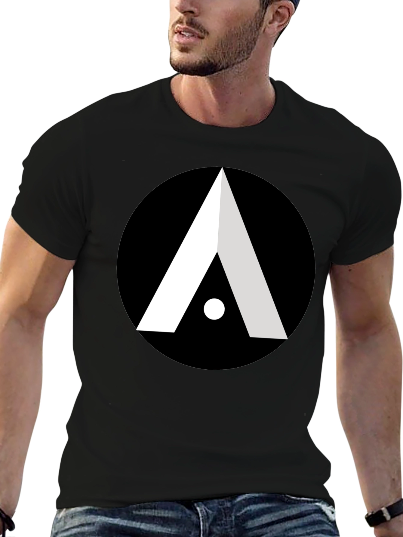 Abstract Graphic Tee - Modern Black T-Shirt