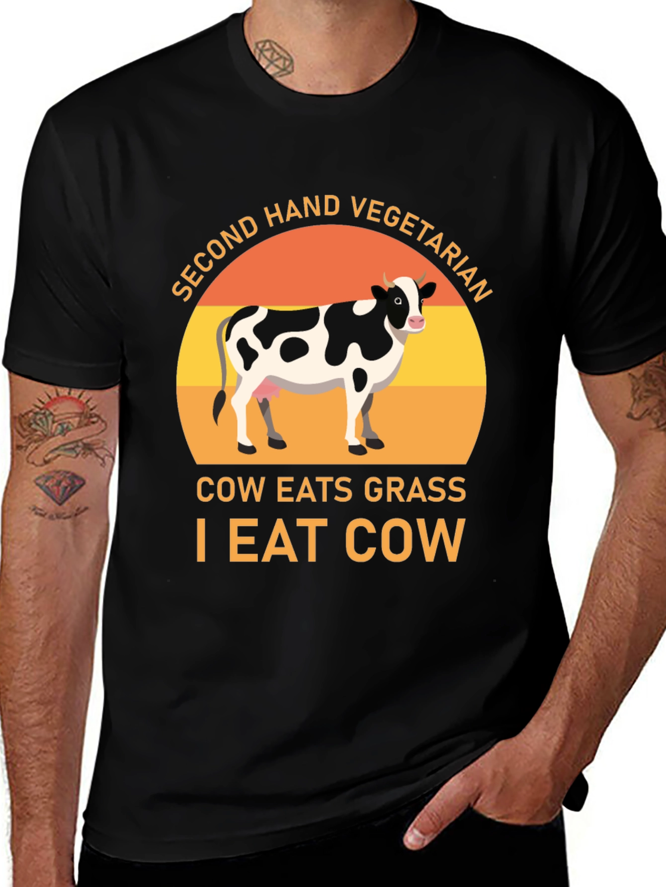 Second Hand Vegetarian Graphic T-Shirt