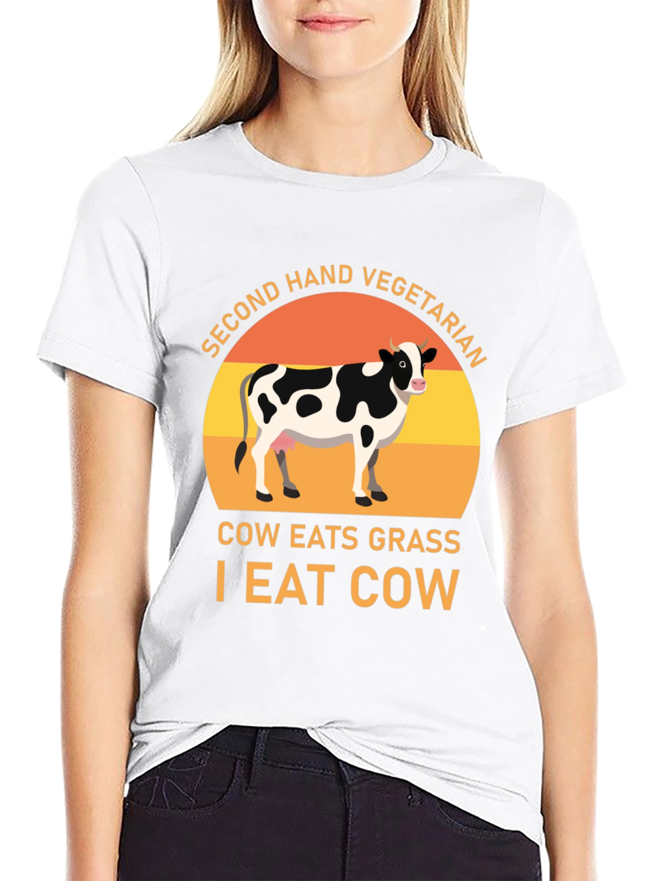 Second Hand Vegetarian Graphic T-Shirt