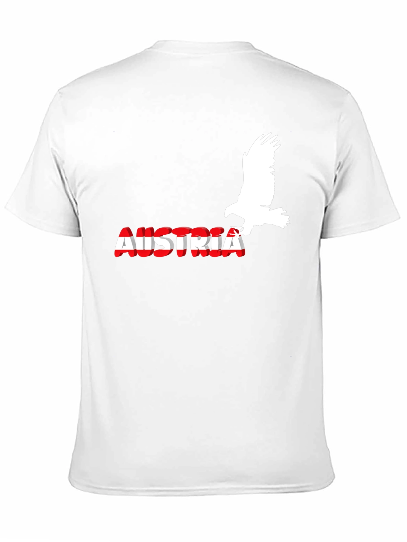 Austria Eagle Flag Graphic Black T-Shirt