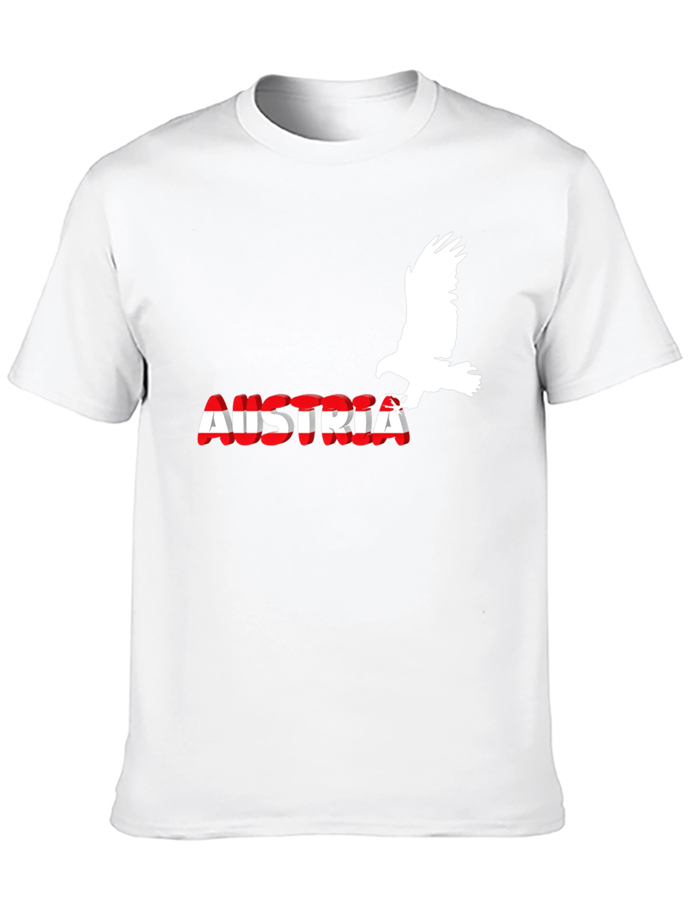 Austria Eagle Flag Graphic Black T-Shirt