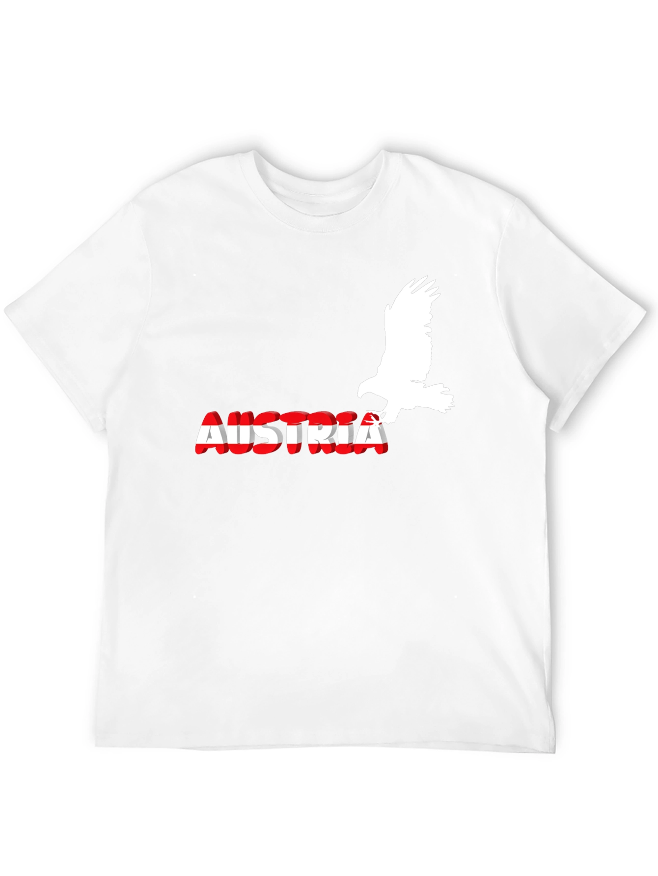 Austria Eagle Flag Graphic Black T-Shirt
