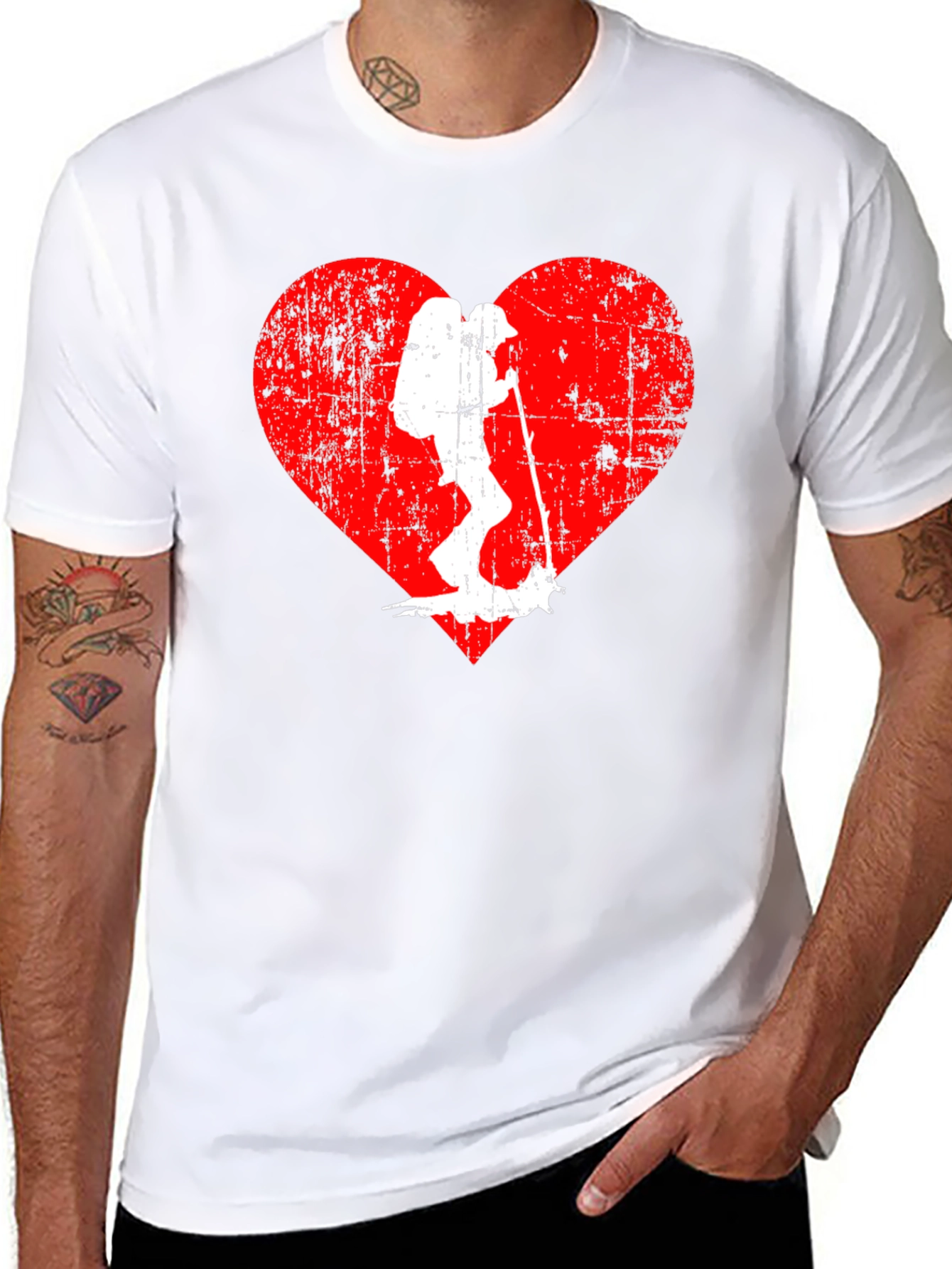 Hiking Heart T-Shirt - Adventure Lover Tee