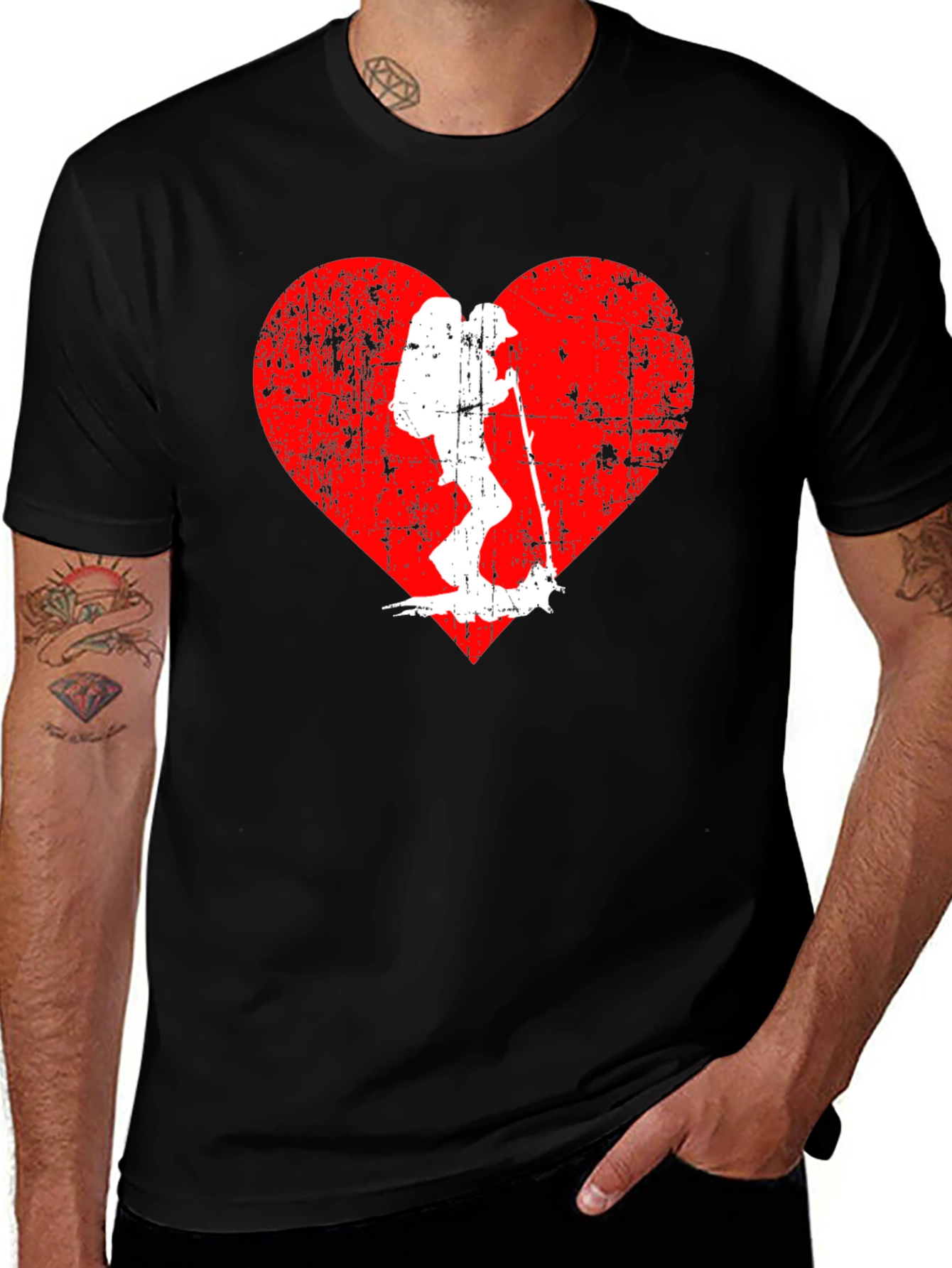 Hiking Heart T-Shirt - Adventure Lover Tee