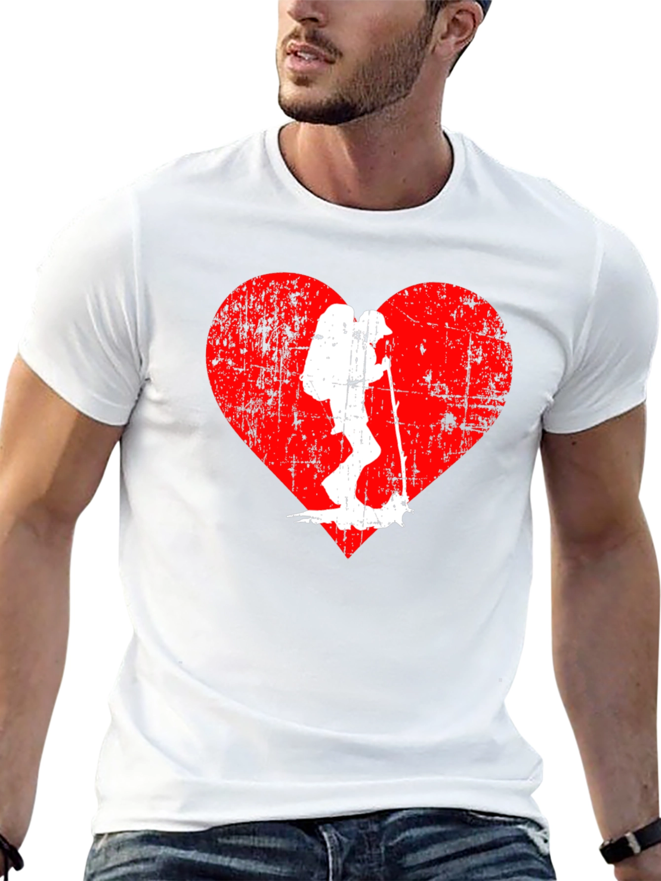 Hiking Heart T-Shirt - Adventure Lover Tee