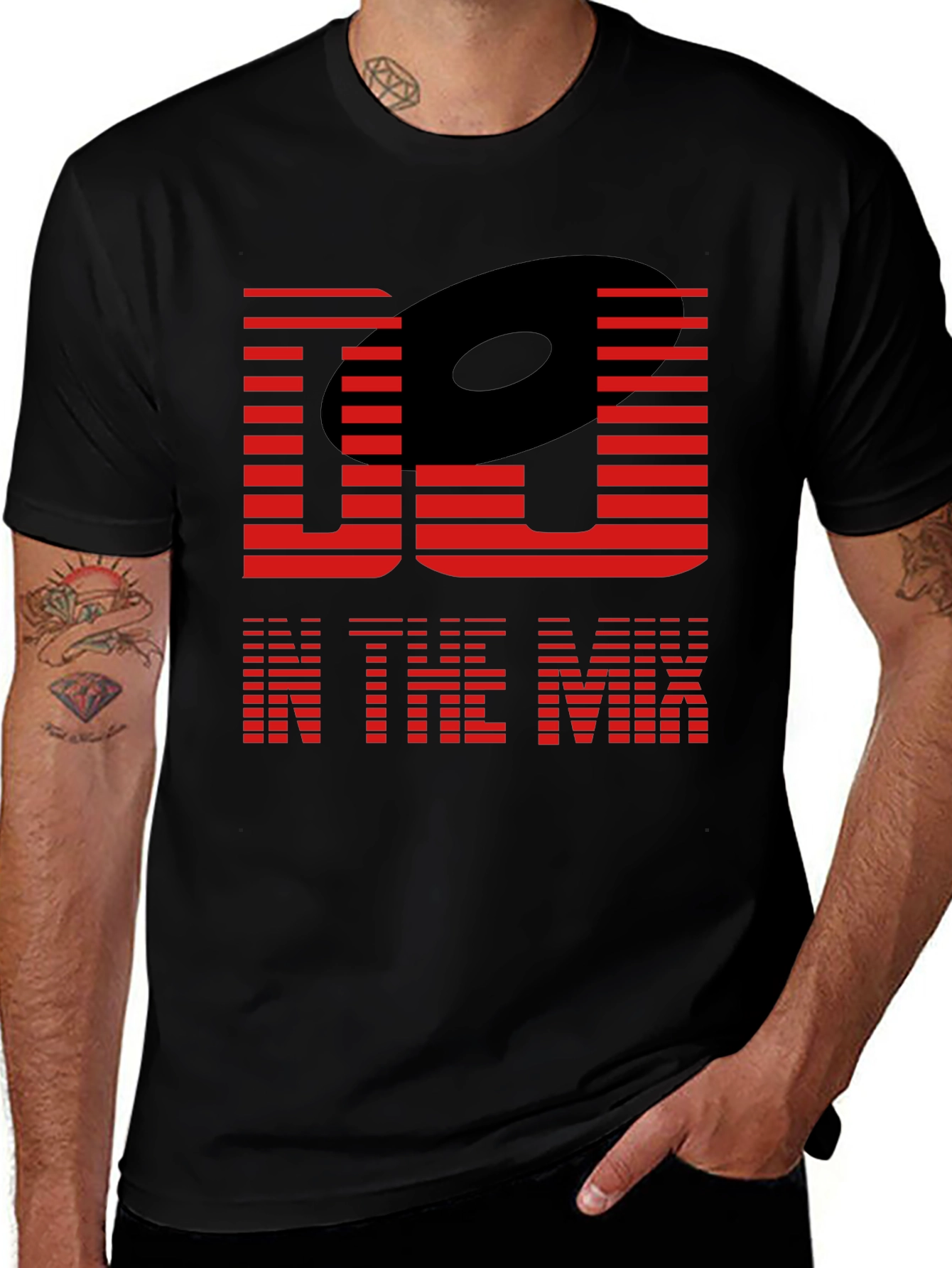 DJ In The Mix Graphic Tee - Black