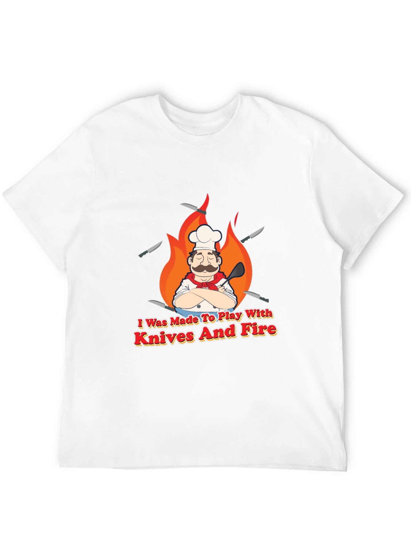 Chef Knives and Fire Graphic T-Shirt