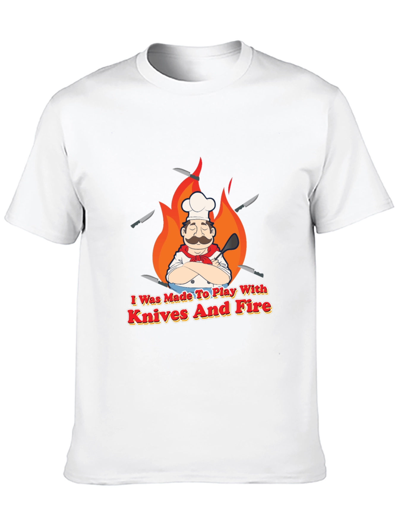 Chef Knives and Fire Graphic T-Shirt