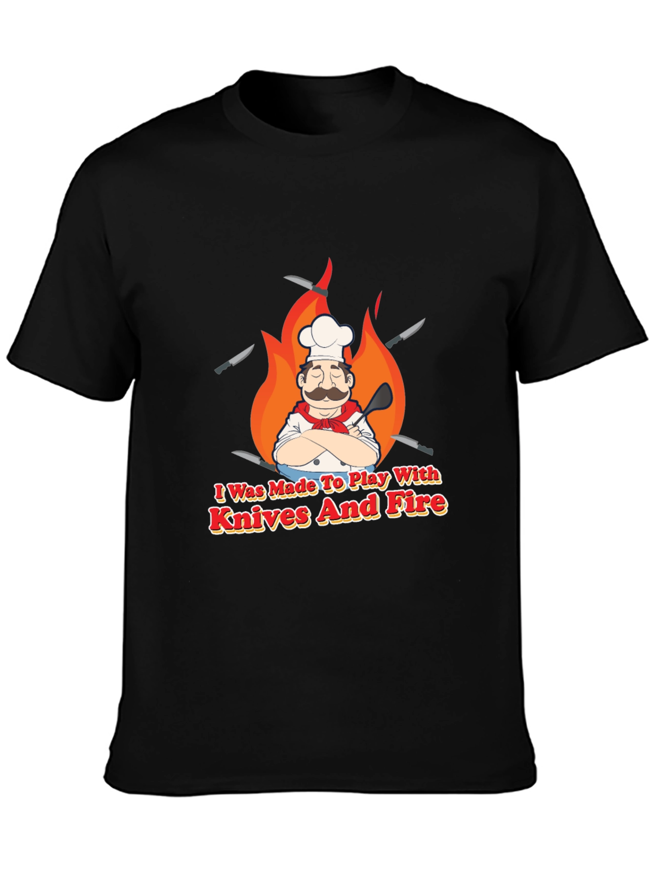 Chef Knives and Fire Graphic T-Shirt