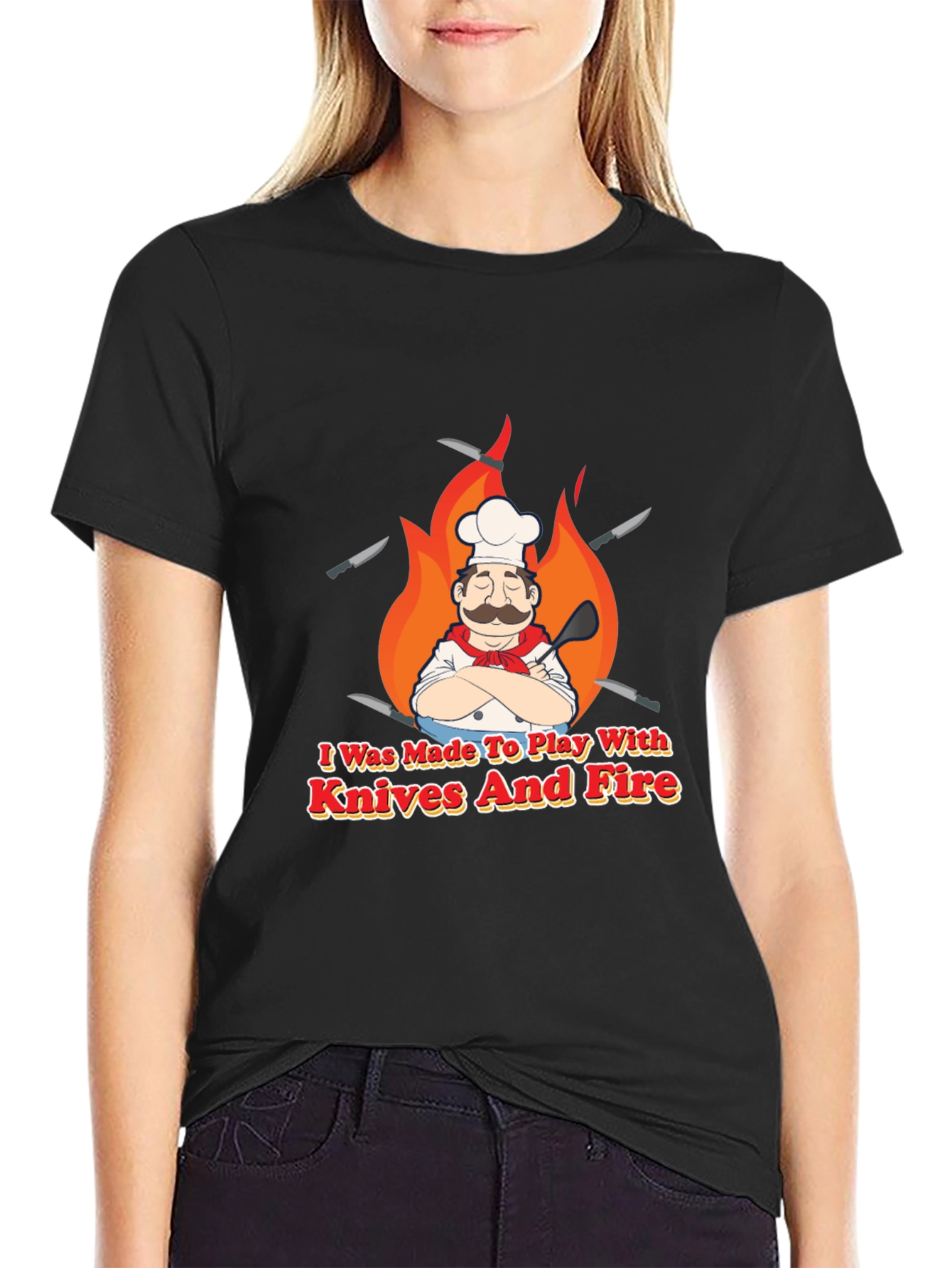 Chef Knives and Fire Graphic T-Shirt