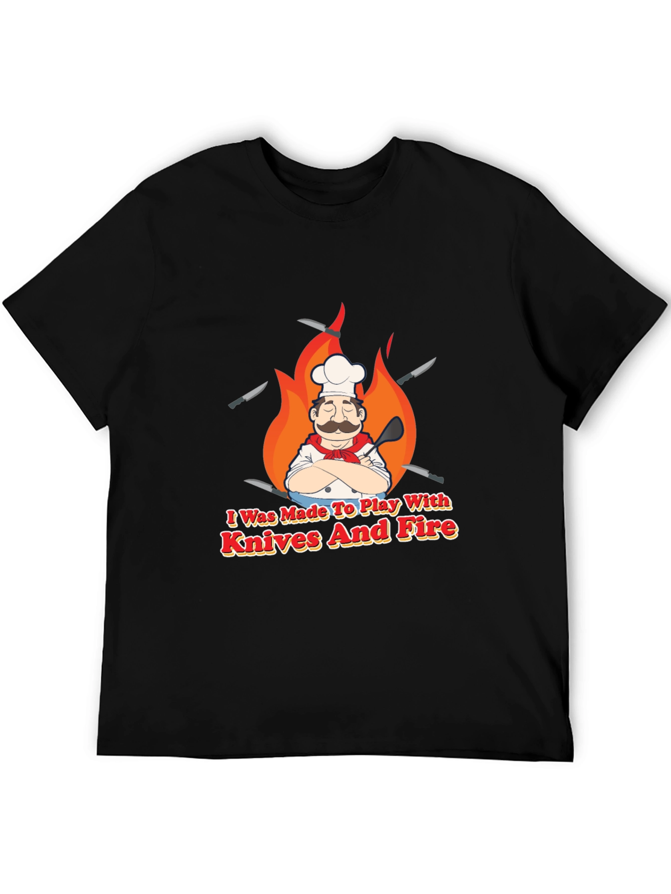 Chef Knives and Fire Graphic T-Shirt