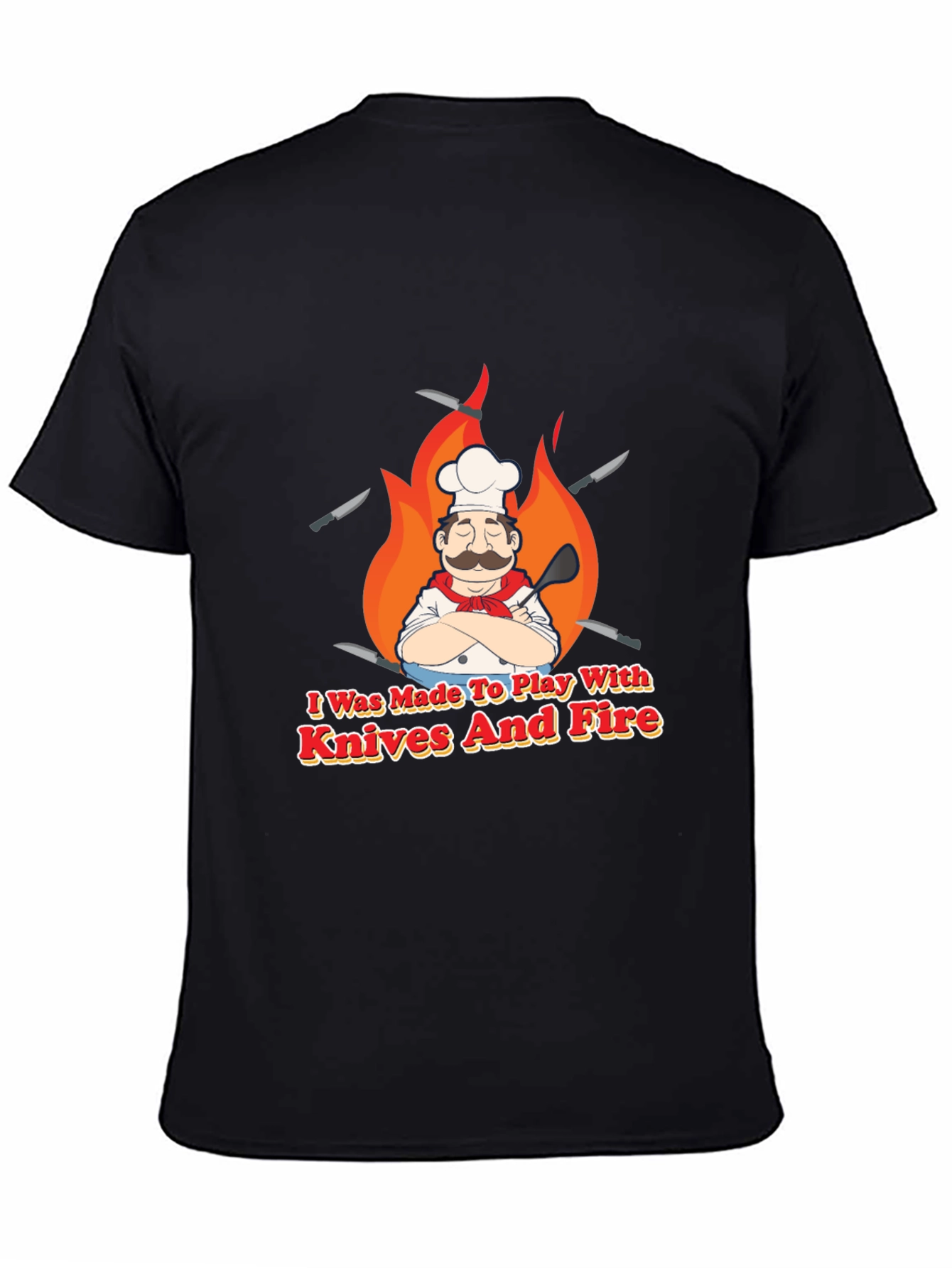 Chef Knives and Fire Graphic T-Shirt