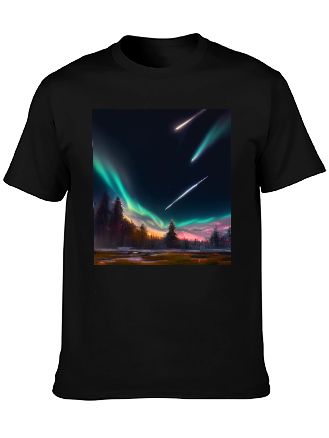 Aurora Meteor Shower Graphic Tee