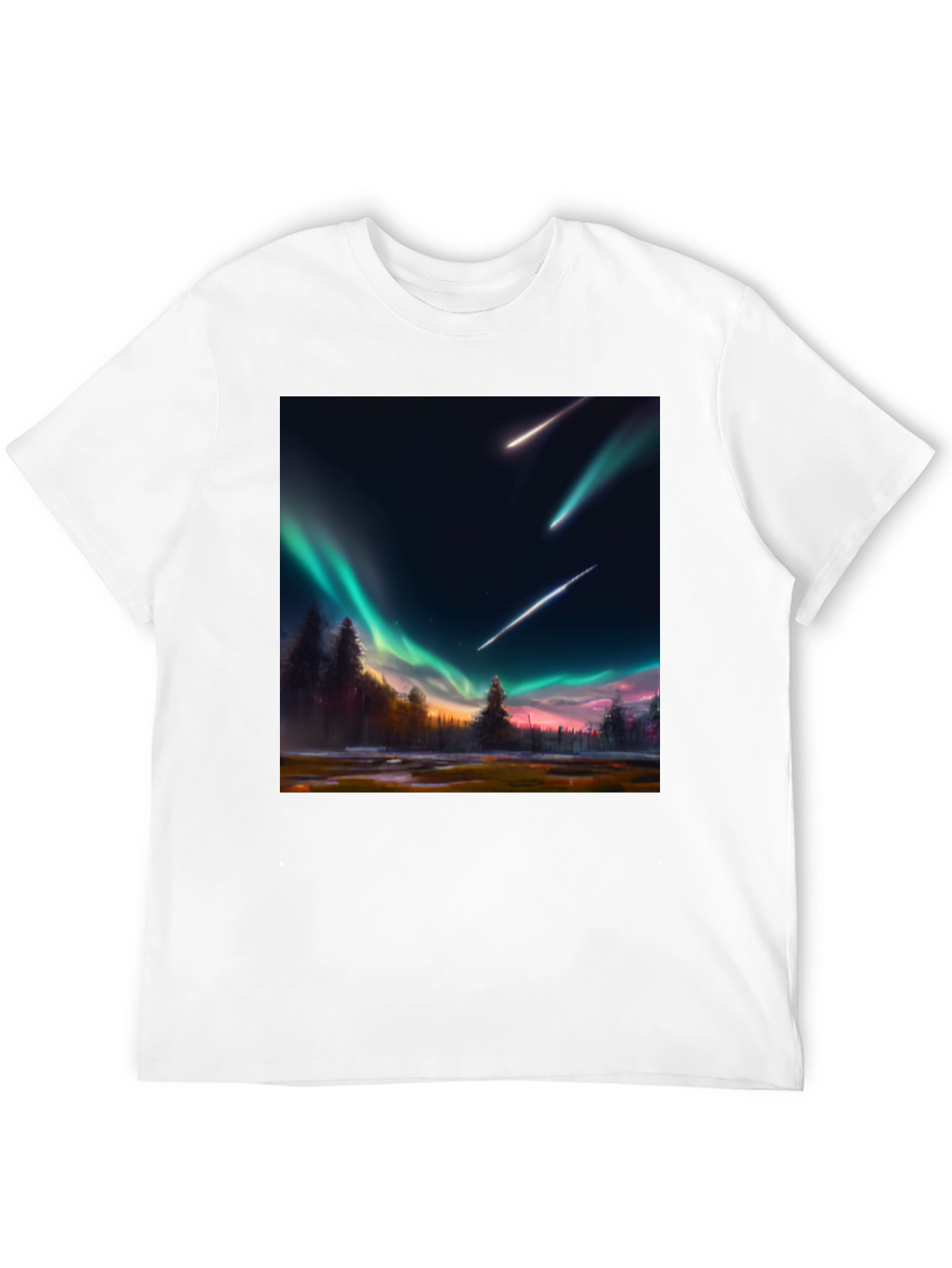 Aurora Meteor Shower Graphic Tee