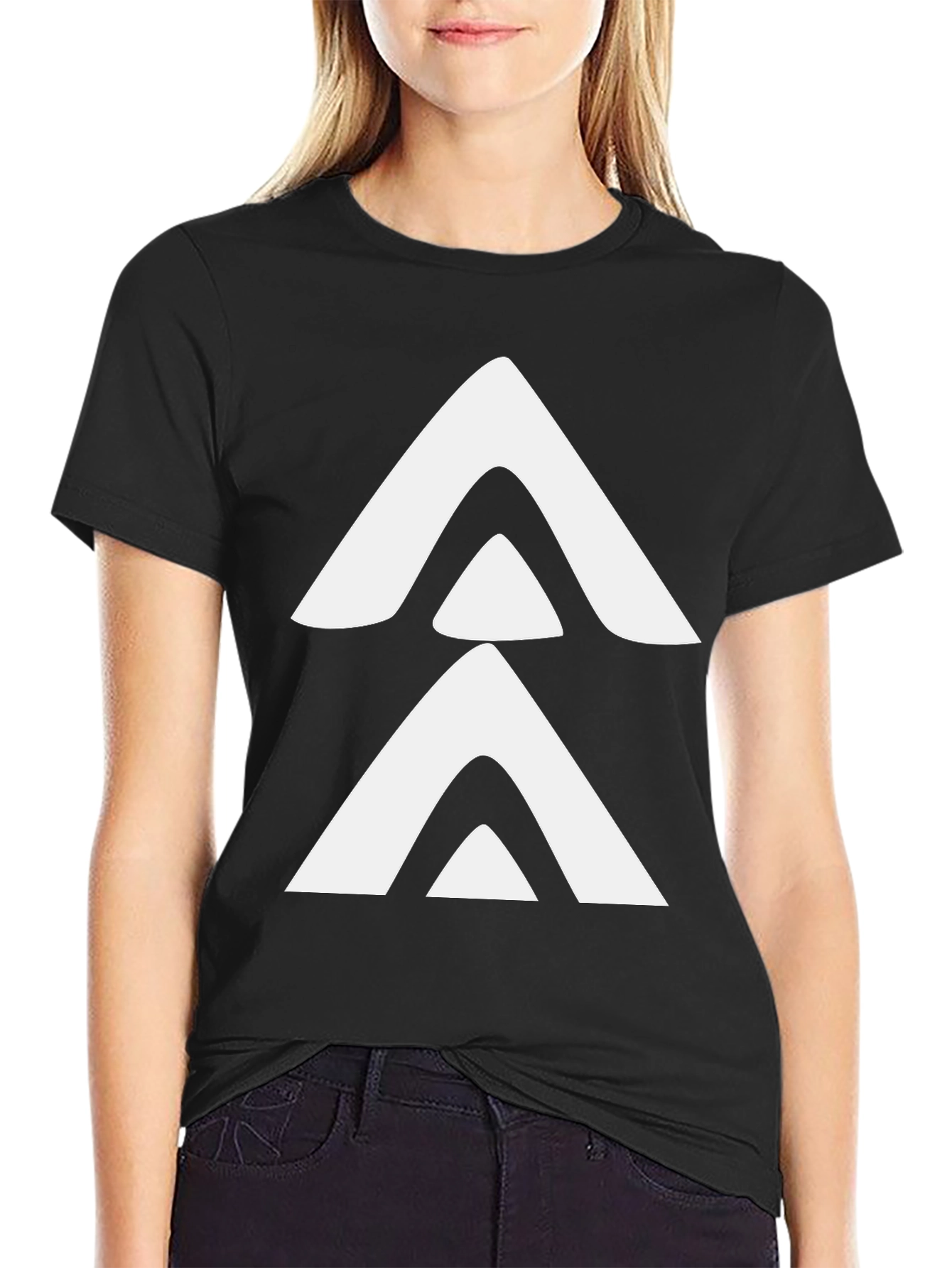 Modern Graphic Tee - Double Arrow Design