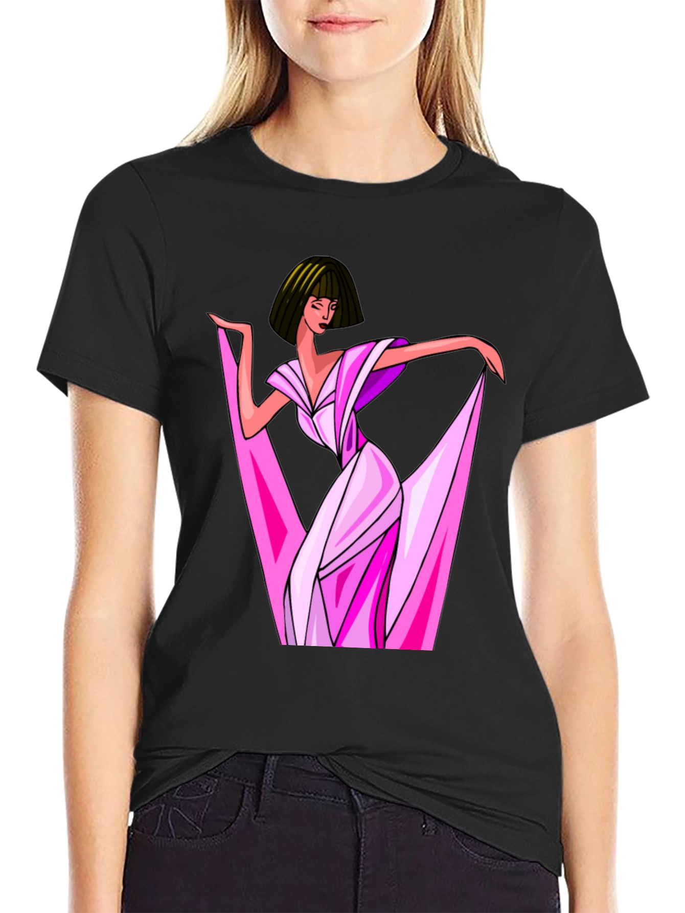 Retro Woman Graphic Tee - Unique Fashion Statement