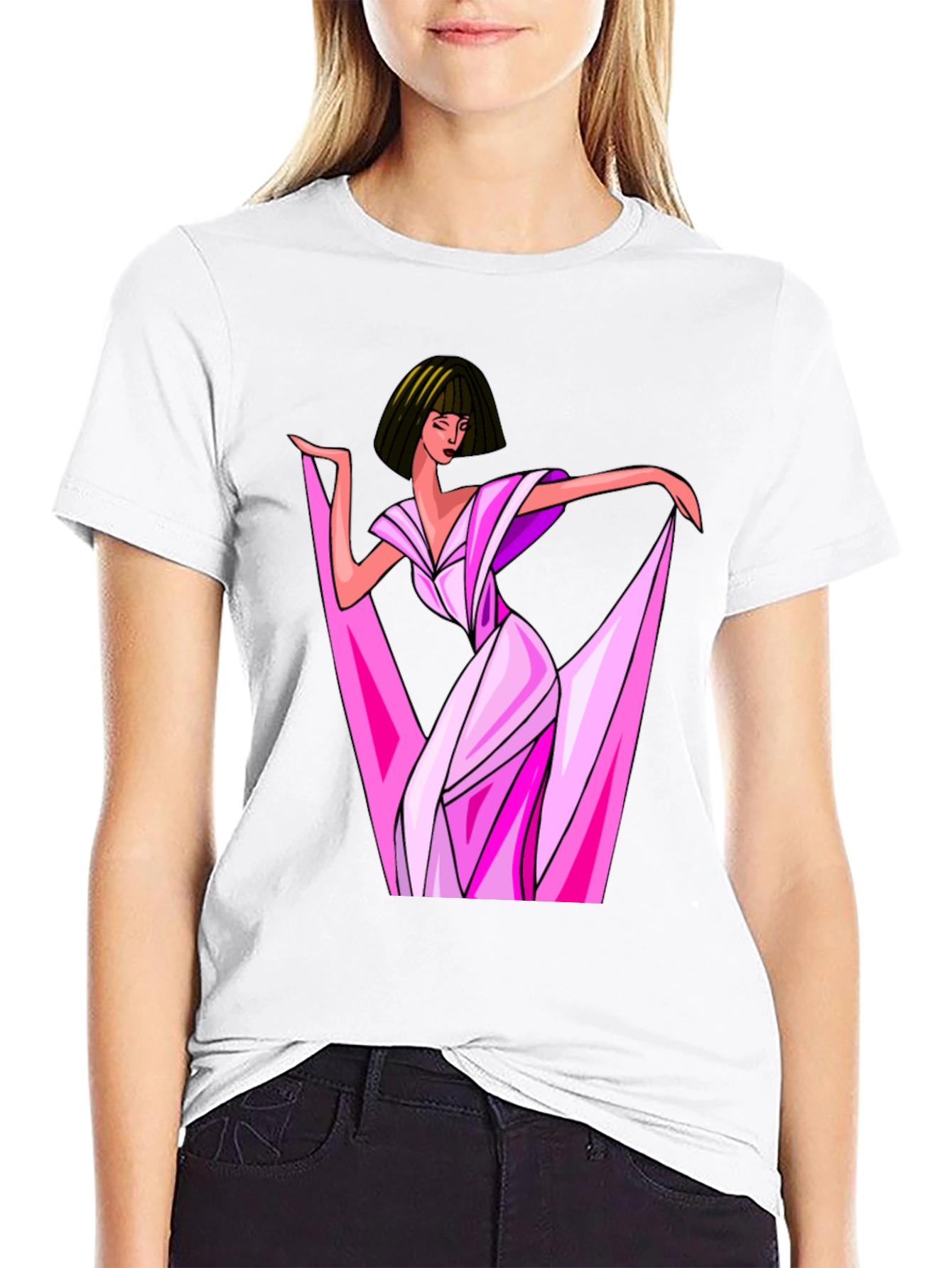 Retro Woman Graphic Tee - Unique Fashion Statement