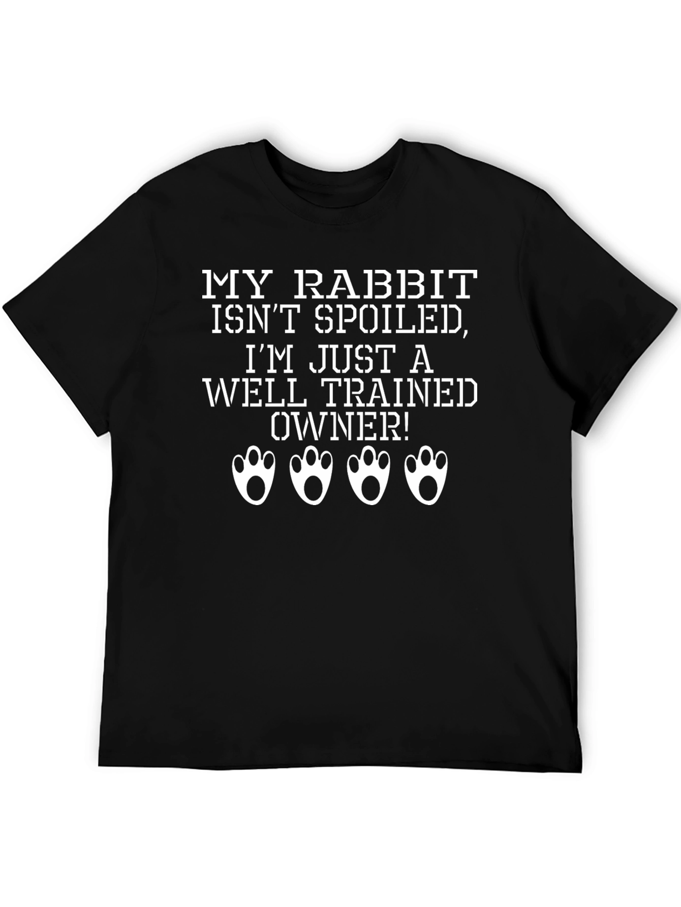 Funny Rabbit Owner T-Shirt - Well Trained Owner Tee