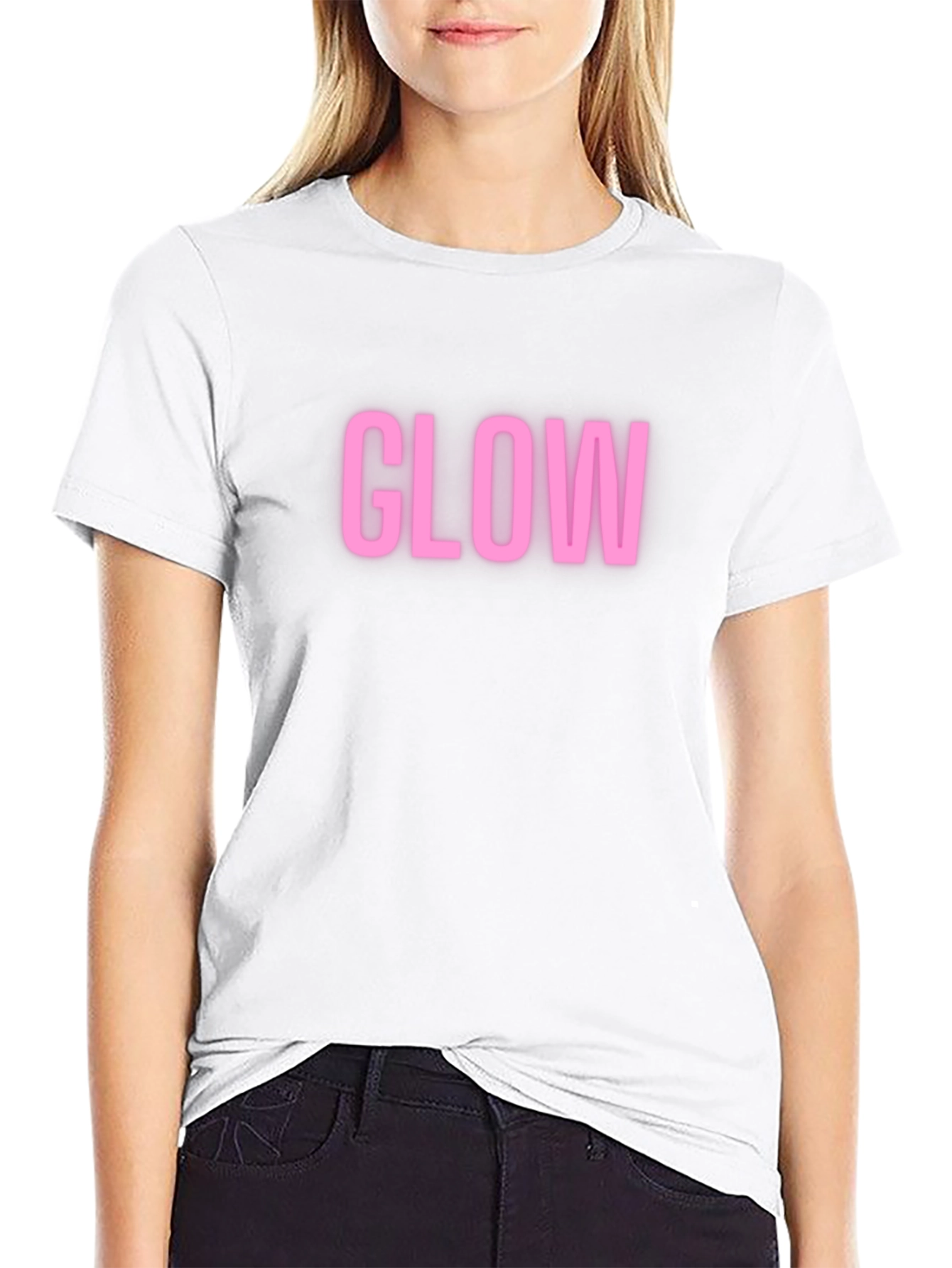 Glow Graphic Tee - Neon Pink Print