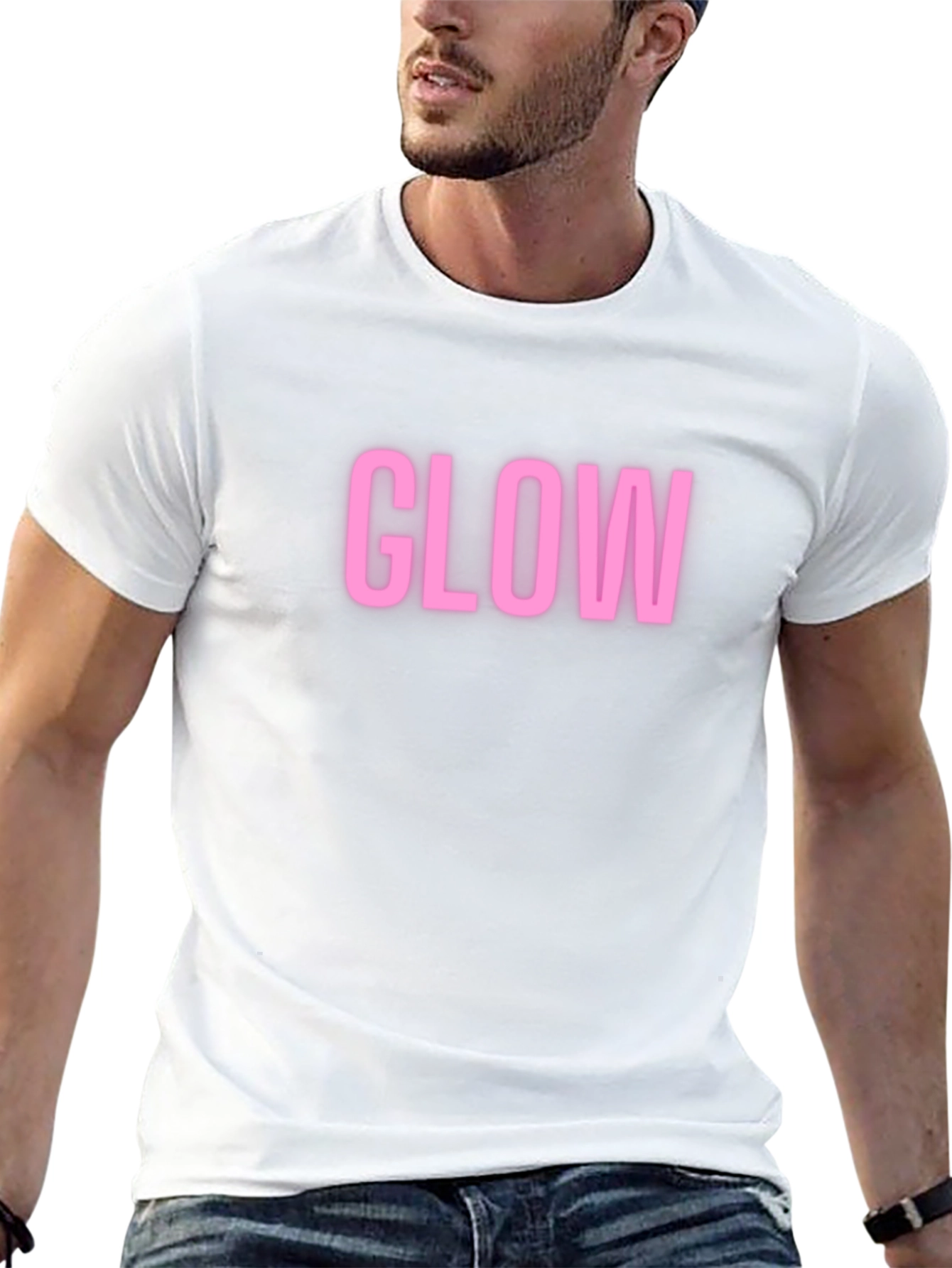 Glow Graphic Tee - Neon Pink Print