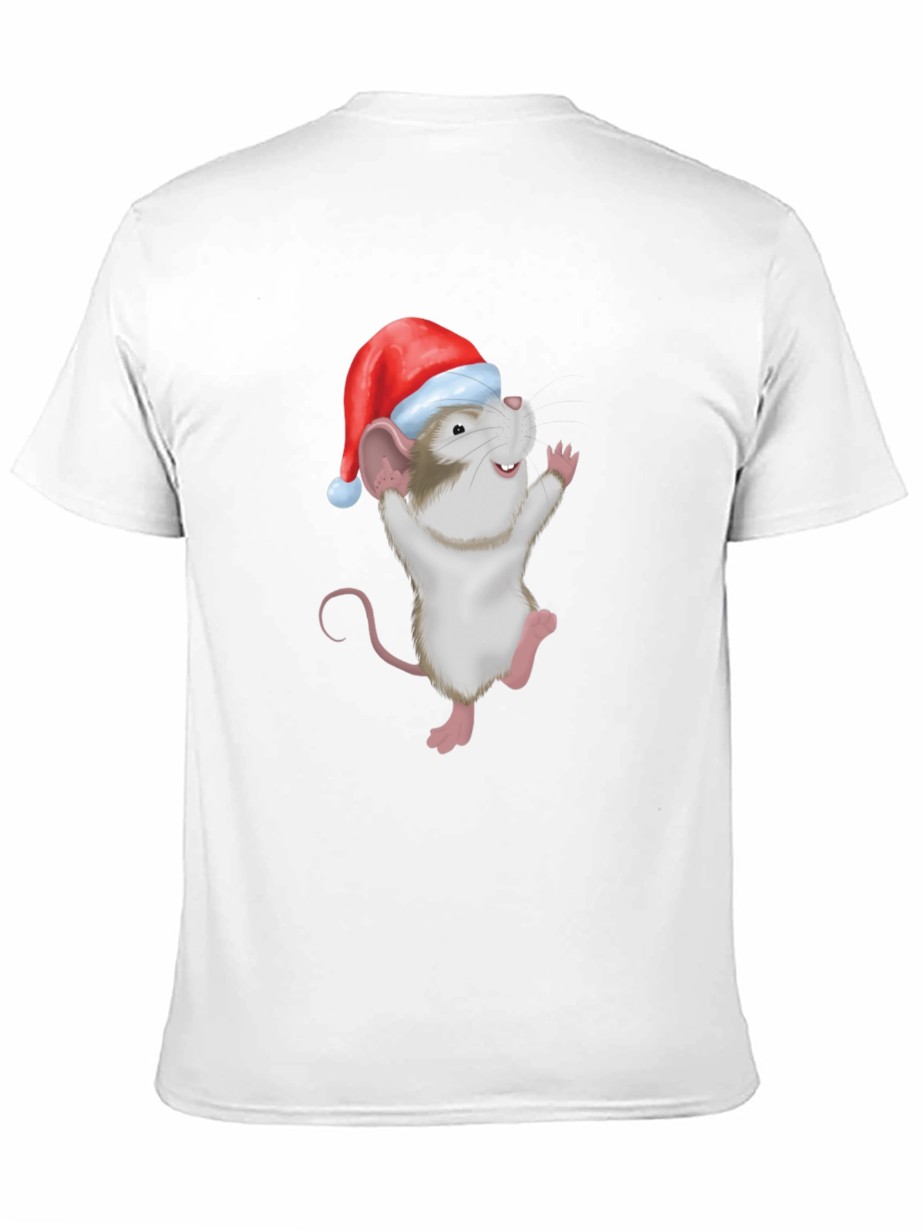 Festive Mouse Graphic T-Shirt - Holiday Cheer