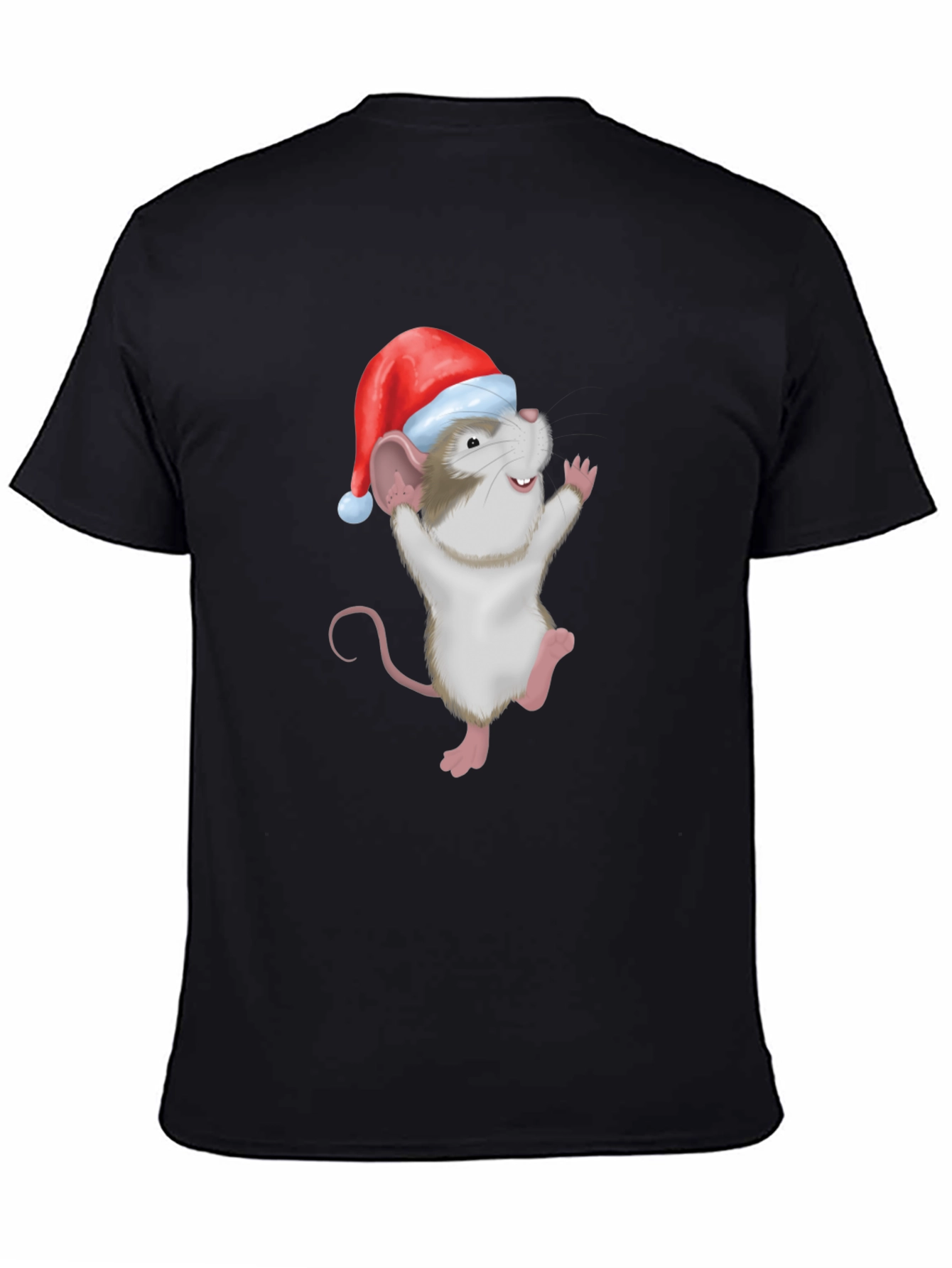 Festive Mouse Graphic T-Shirt - Holiday Cheer