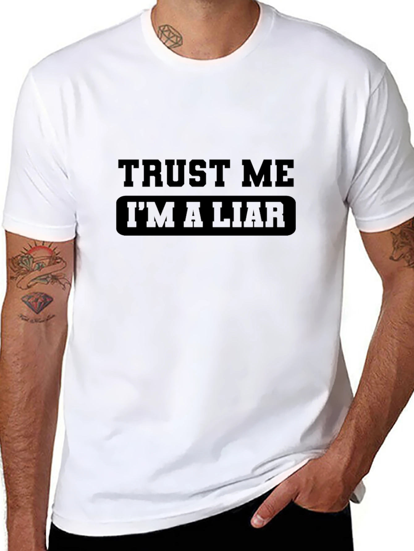 Trust Me Im A Liar Black T-Shirt
