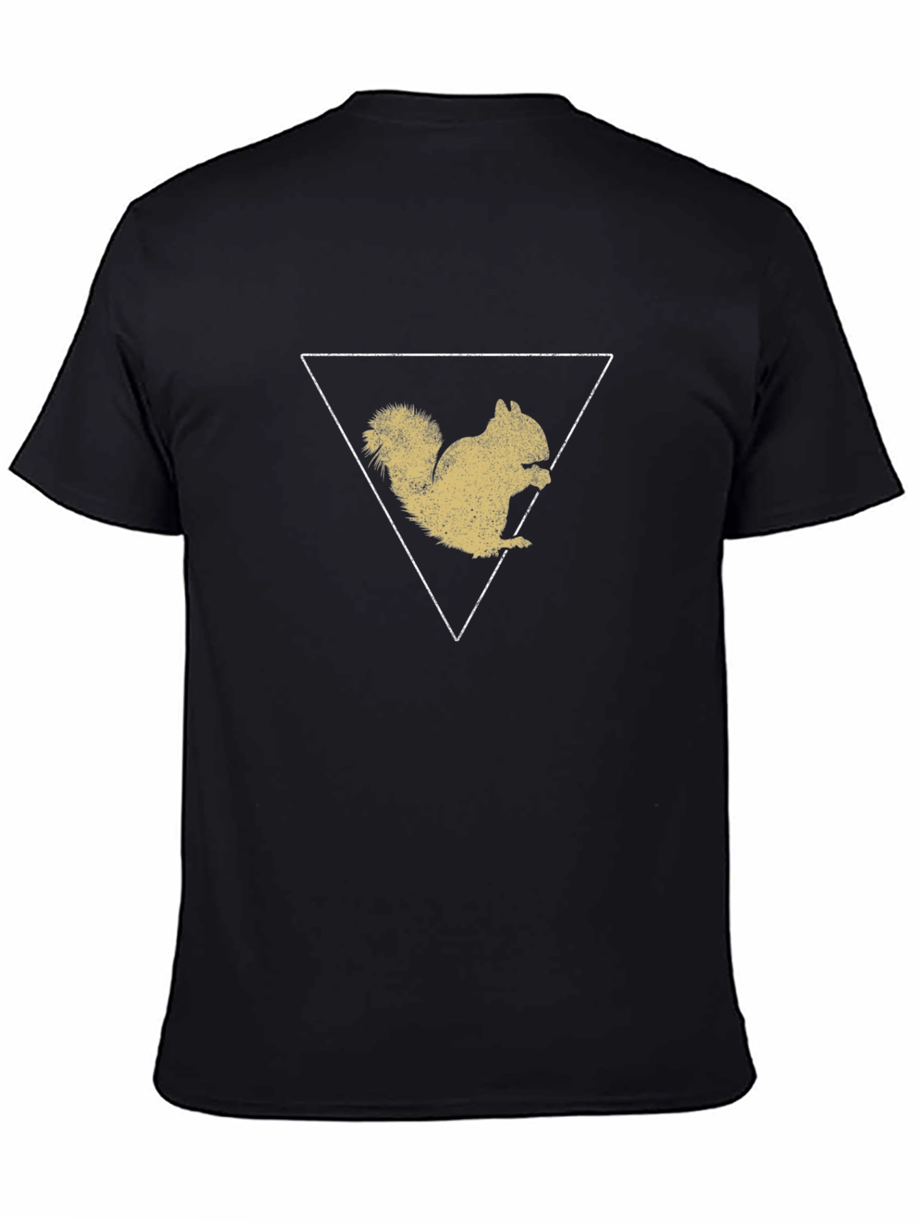 Squirrel Triangle Graphic Tee - Black