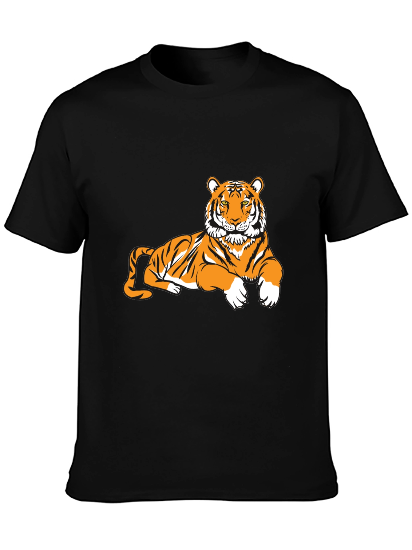 Tiger Graphic Tee - Black Short Sleeve T-Shirt