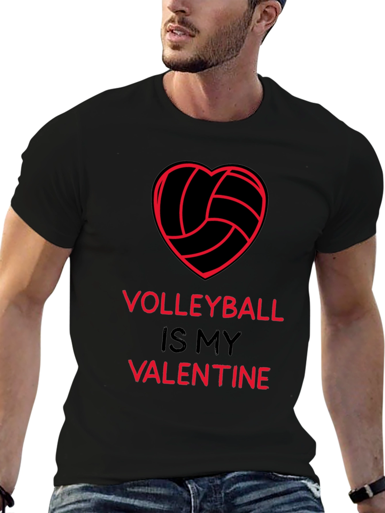 Volleyball Valentine T-Shirt - Heart Graphic Tee
