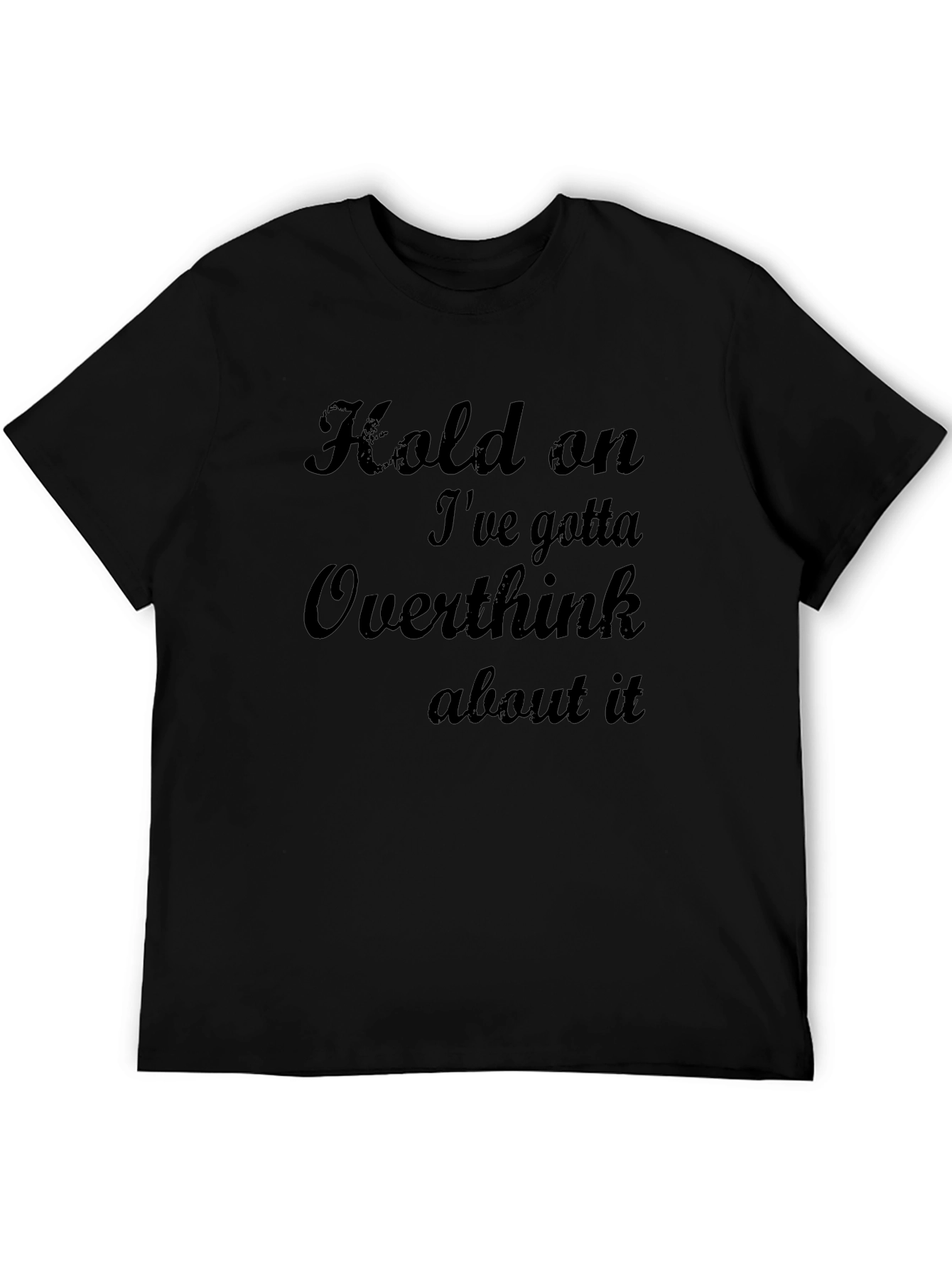 Overthinker Graphic Tee - Sarcastic Black Cotton T-Shirt