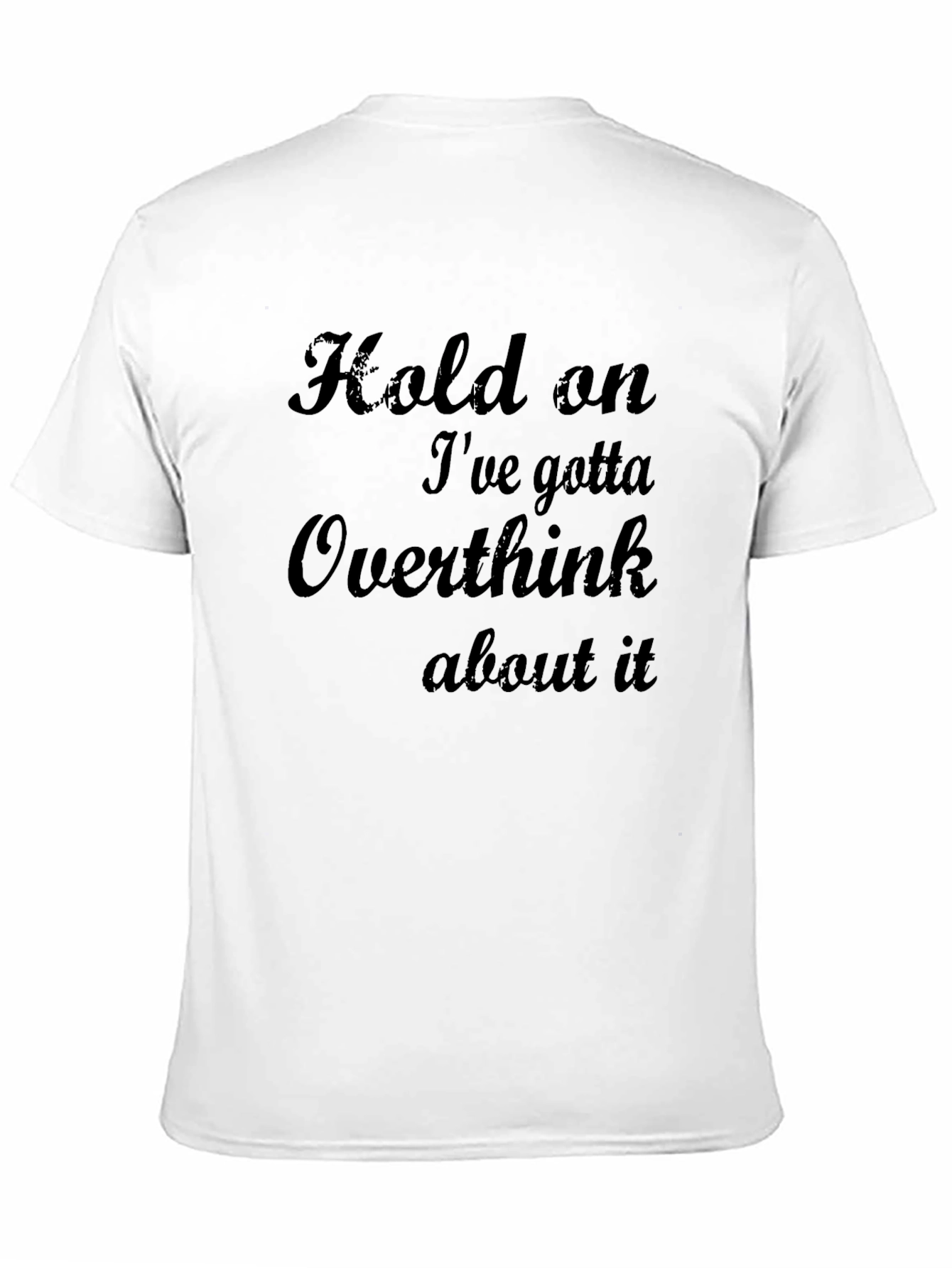 Overthinker Graphic Tee - Sarcastic Black Cotton T-Shirt