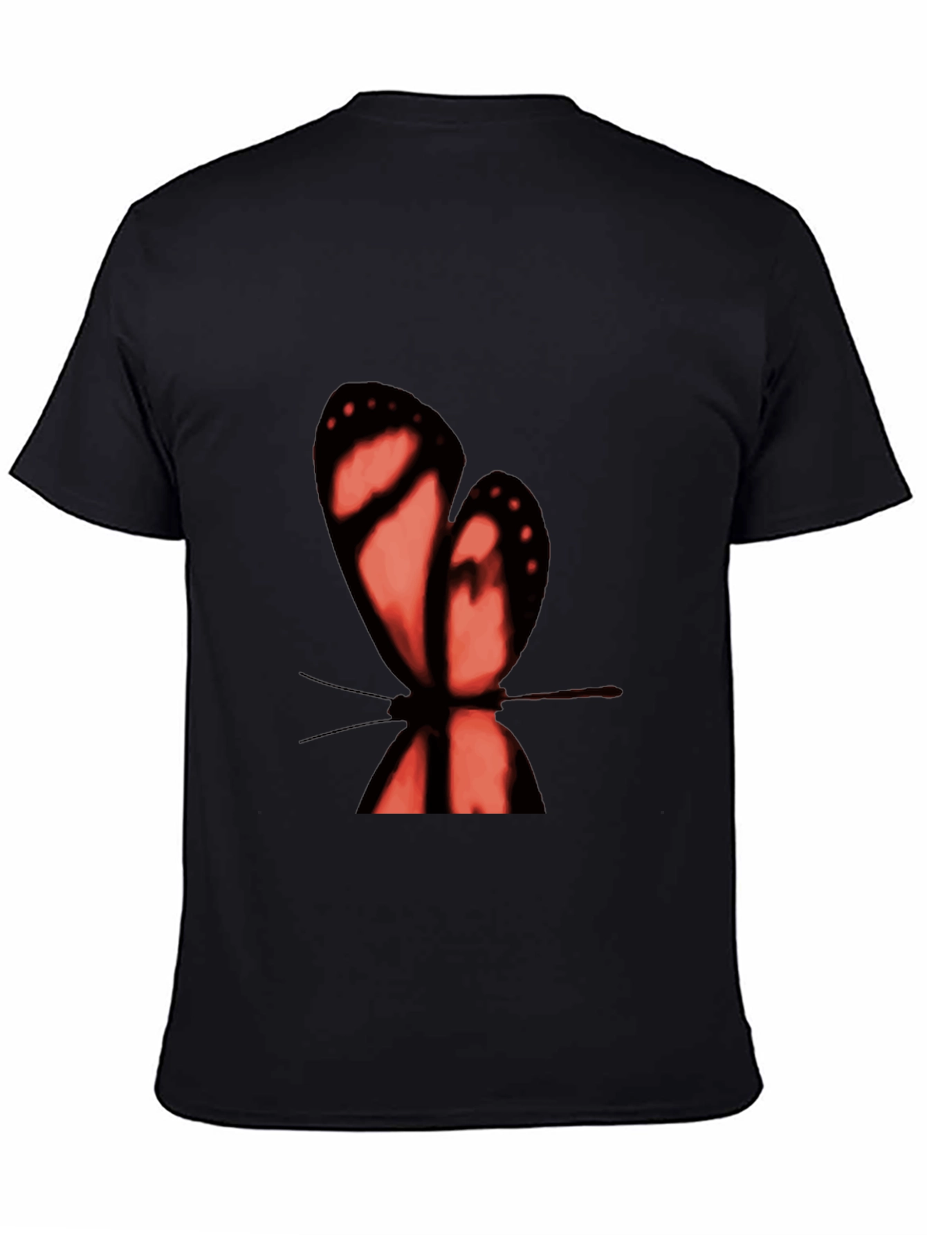 Butterfly Graphic Tee - Stylish Mens Black T-Shirt