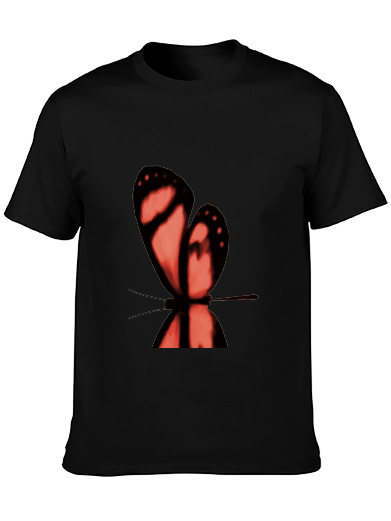Butterfly Graphic Tee - Stylish Mens Black T-Shirt