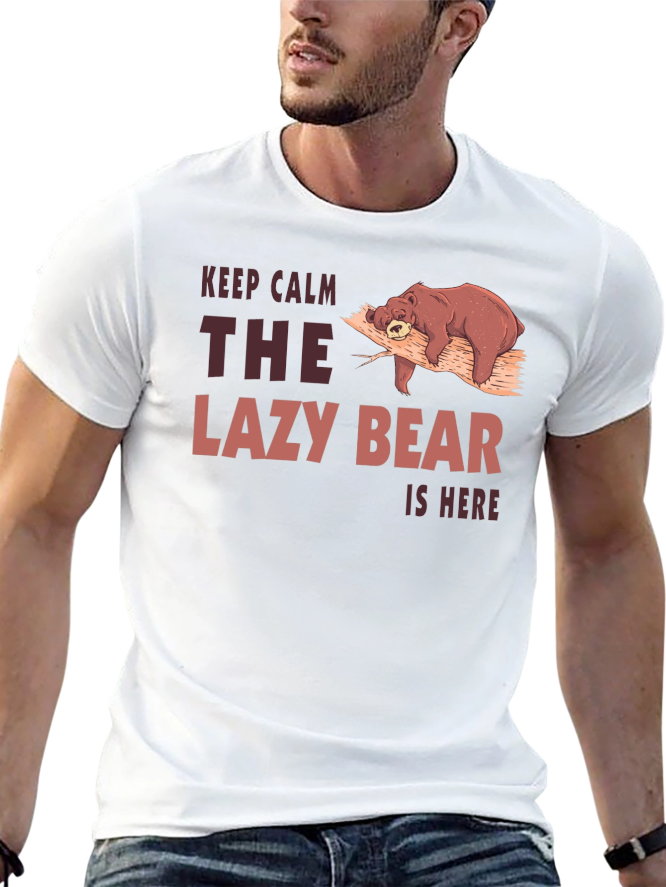 Lazy Bear Graphic Tee - Keep Calm T-Shirt