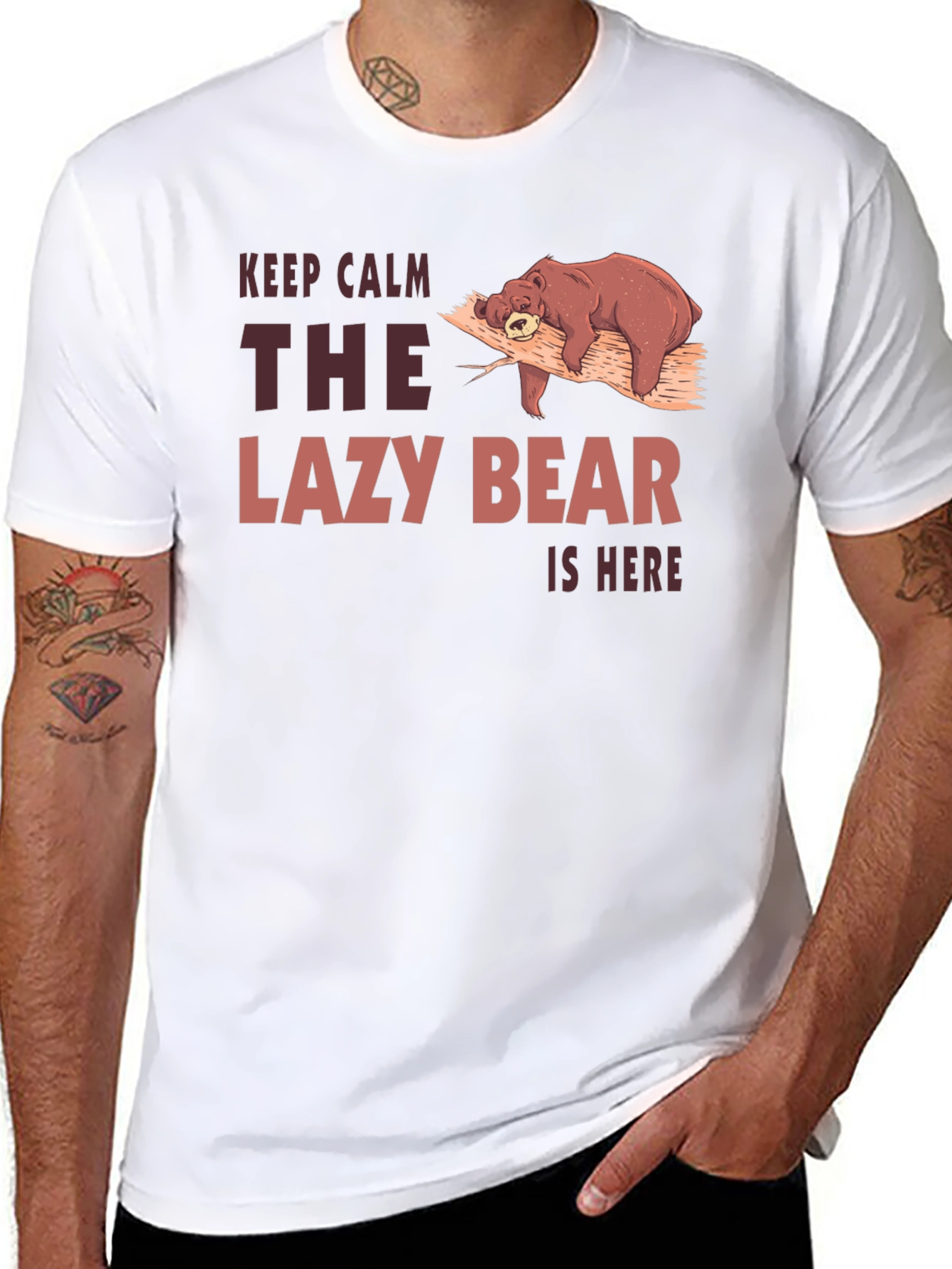 Lazy Bear Graphic Tee - Keep Calm T-Shirt