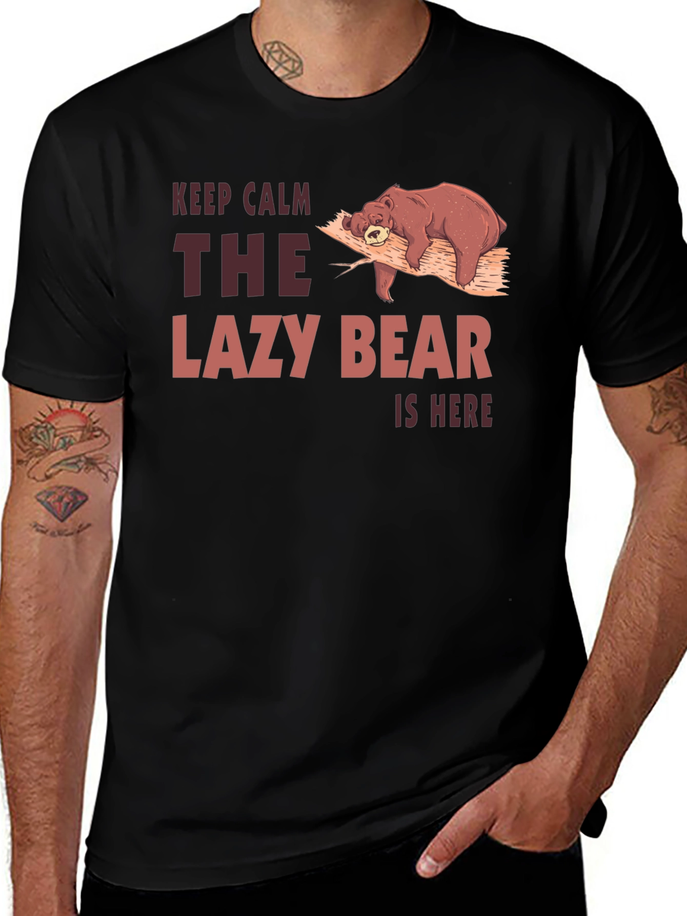 Lazy Bear Graphic Tee - Keep Calm T-Shirt