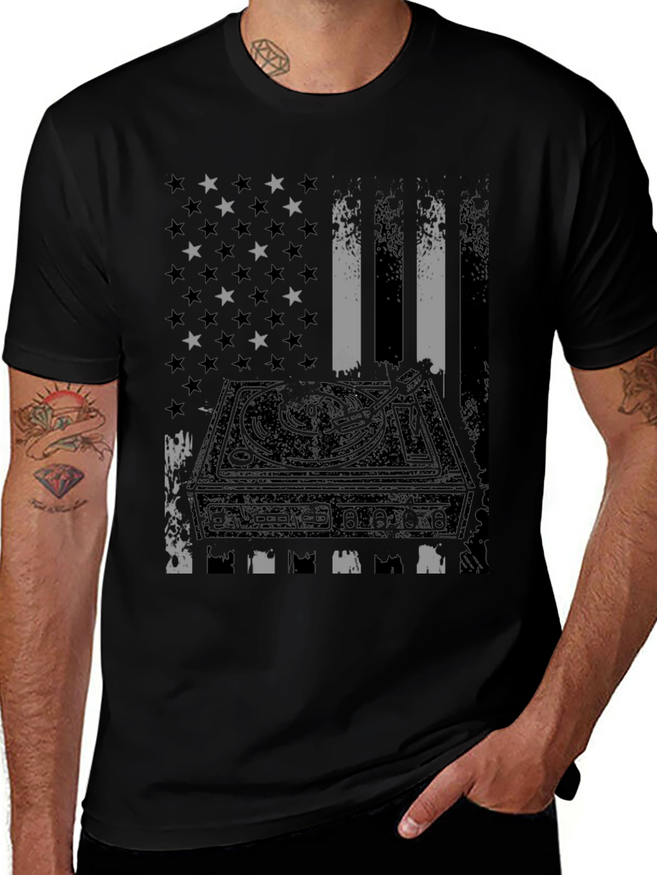American DJ Black T-Shirt