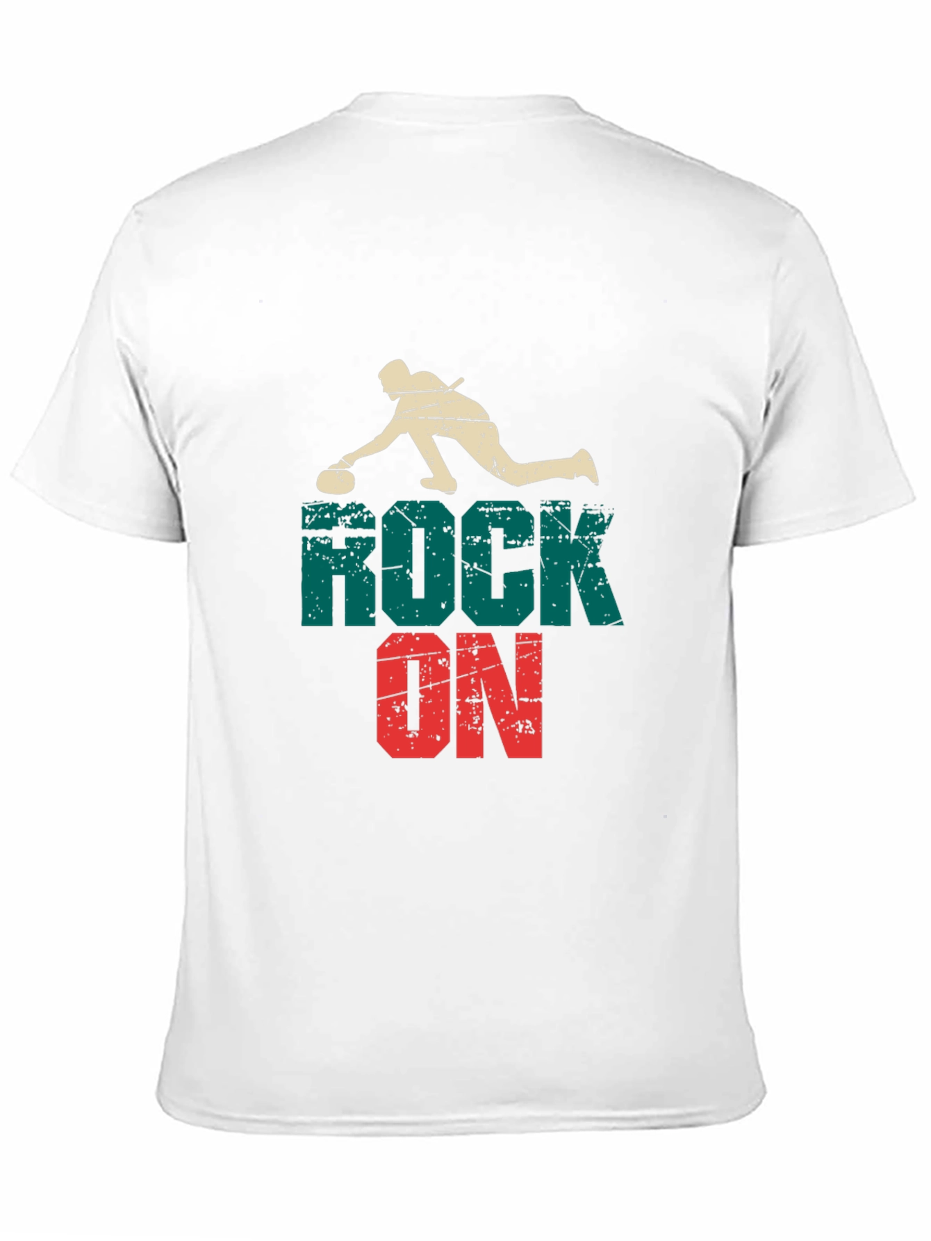 Rock On Curling Graphic Tee - Black Cotton