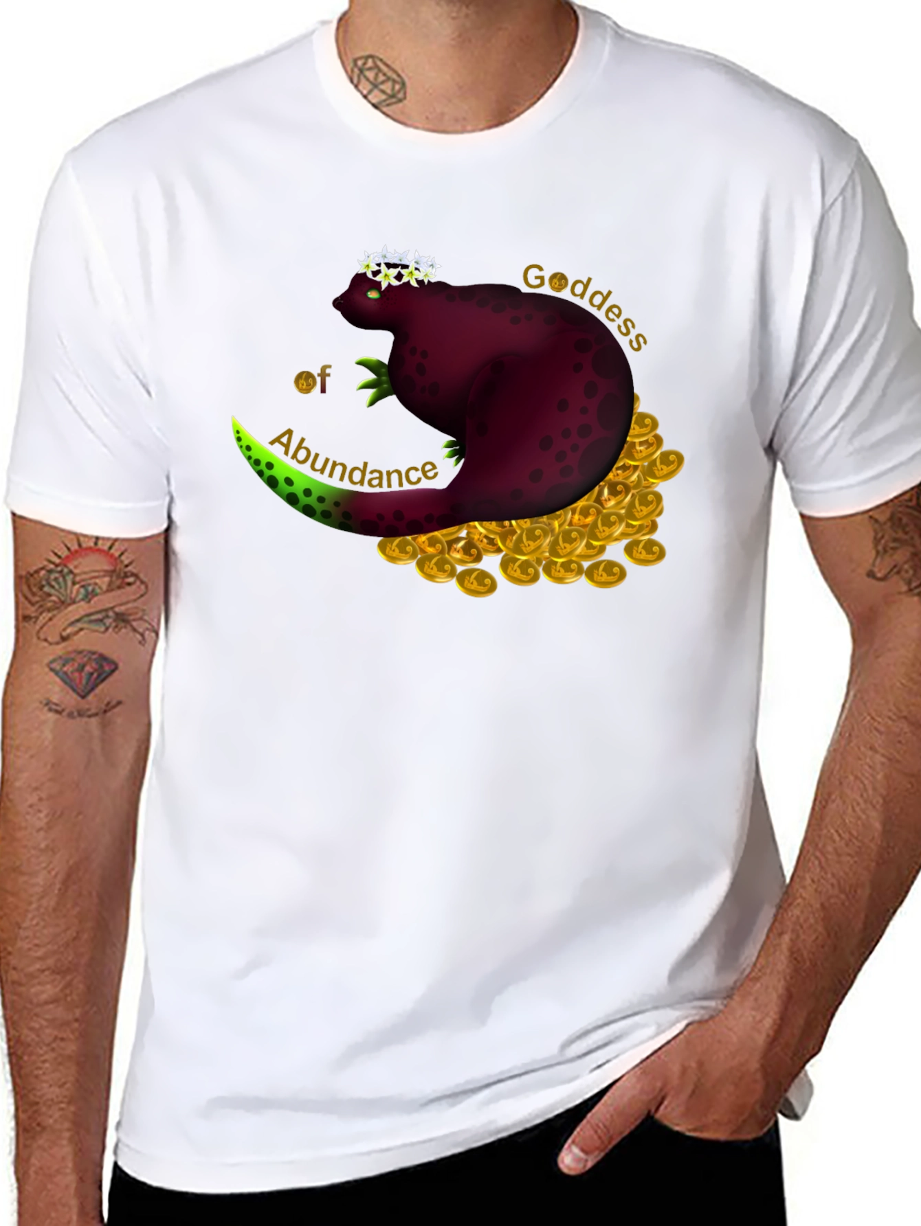 Goddess of Abundance Unisex T-Shirt - Black