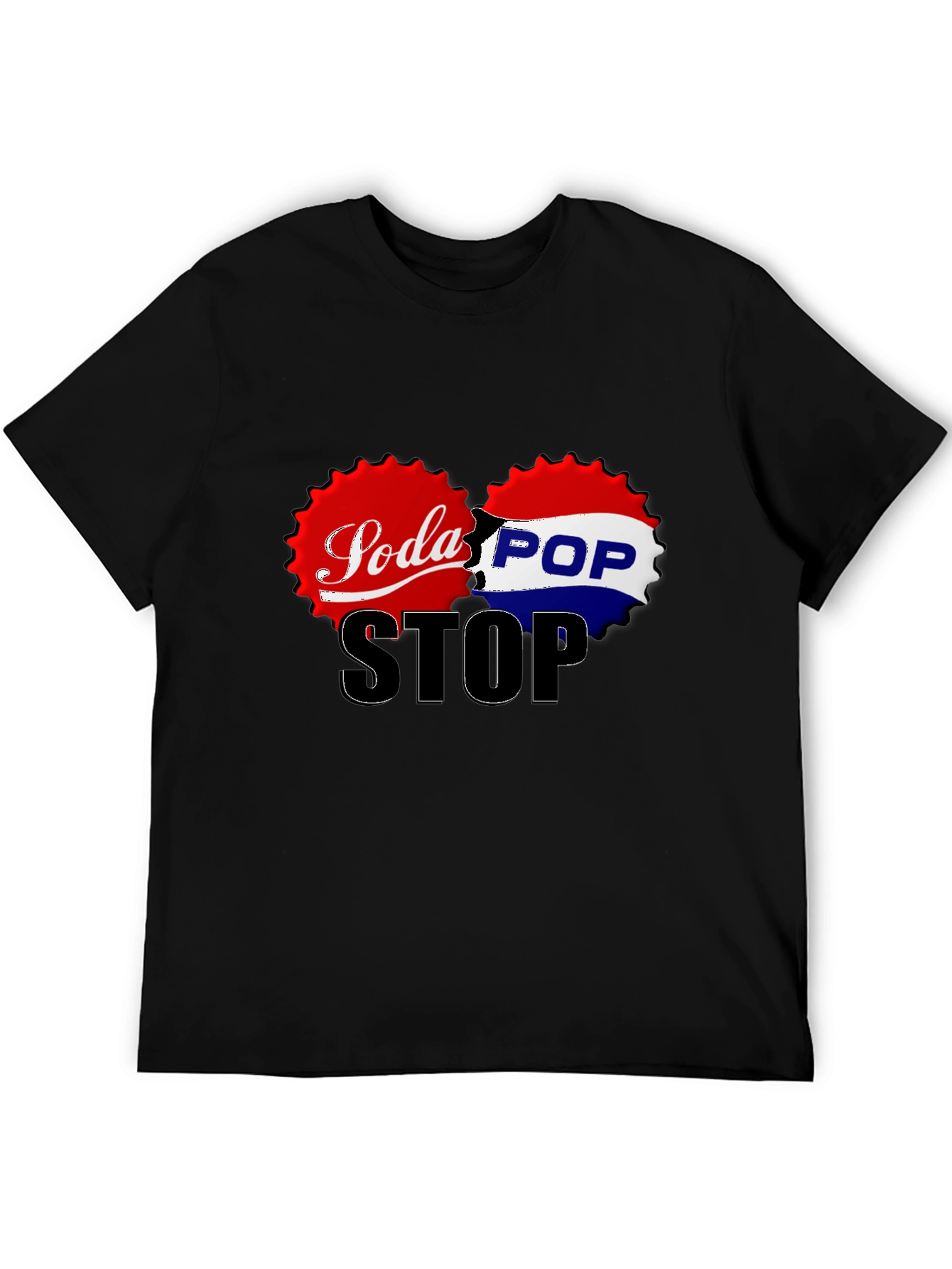 Soda Pop Stop Graphic Tee - Black