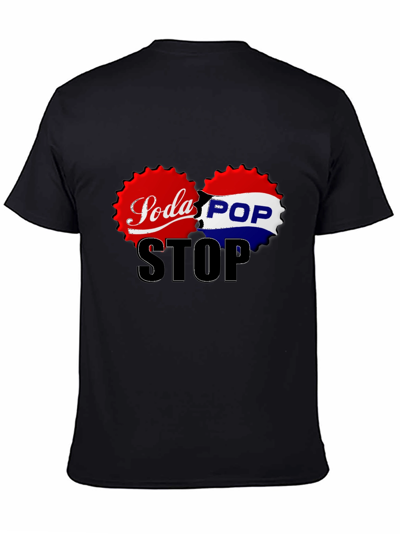 Soda Pop Stop Graphic Tee - Black