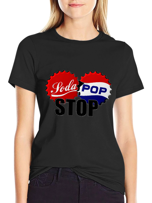 Soda Pop Stop Graphic Tee - Black