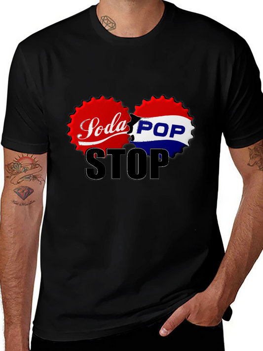Soda Pop Stop Graphic Tee - Black