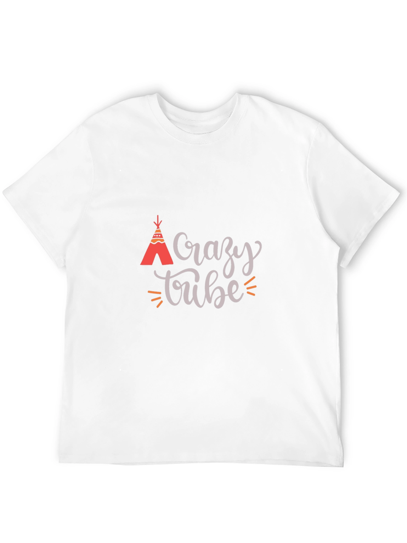Crazy Tribe Graphic Tee - Black Cotton T-Shirt