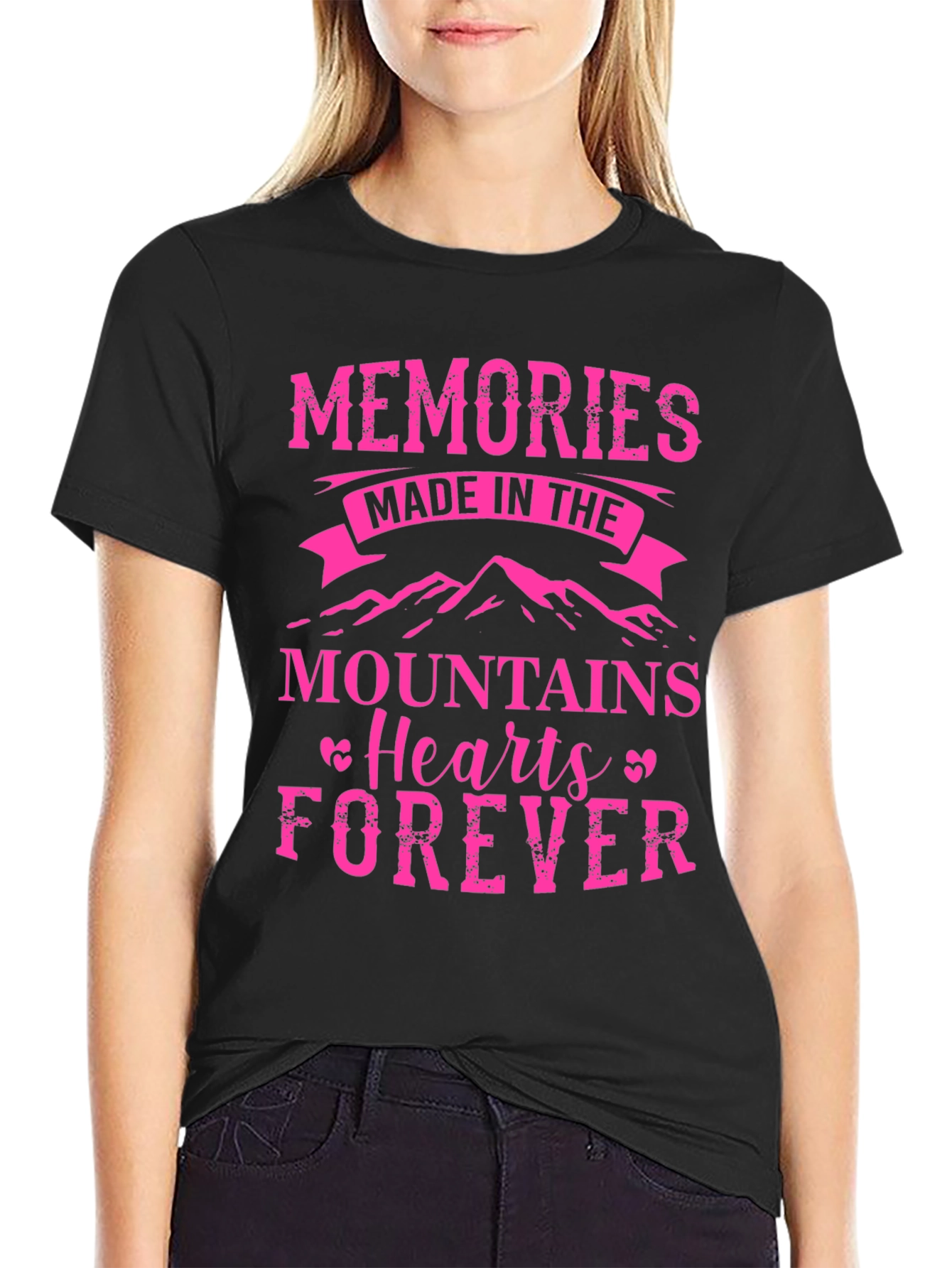 Mountains Hearts Forever Graphic Tee
