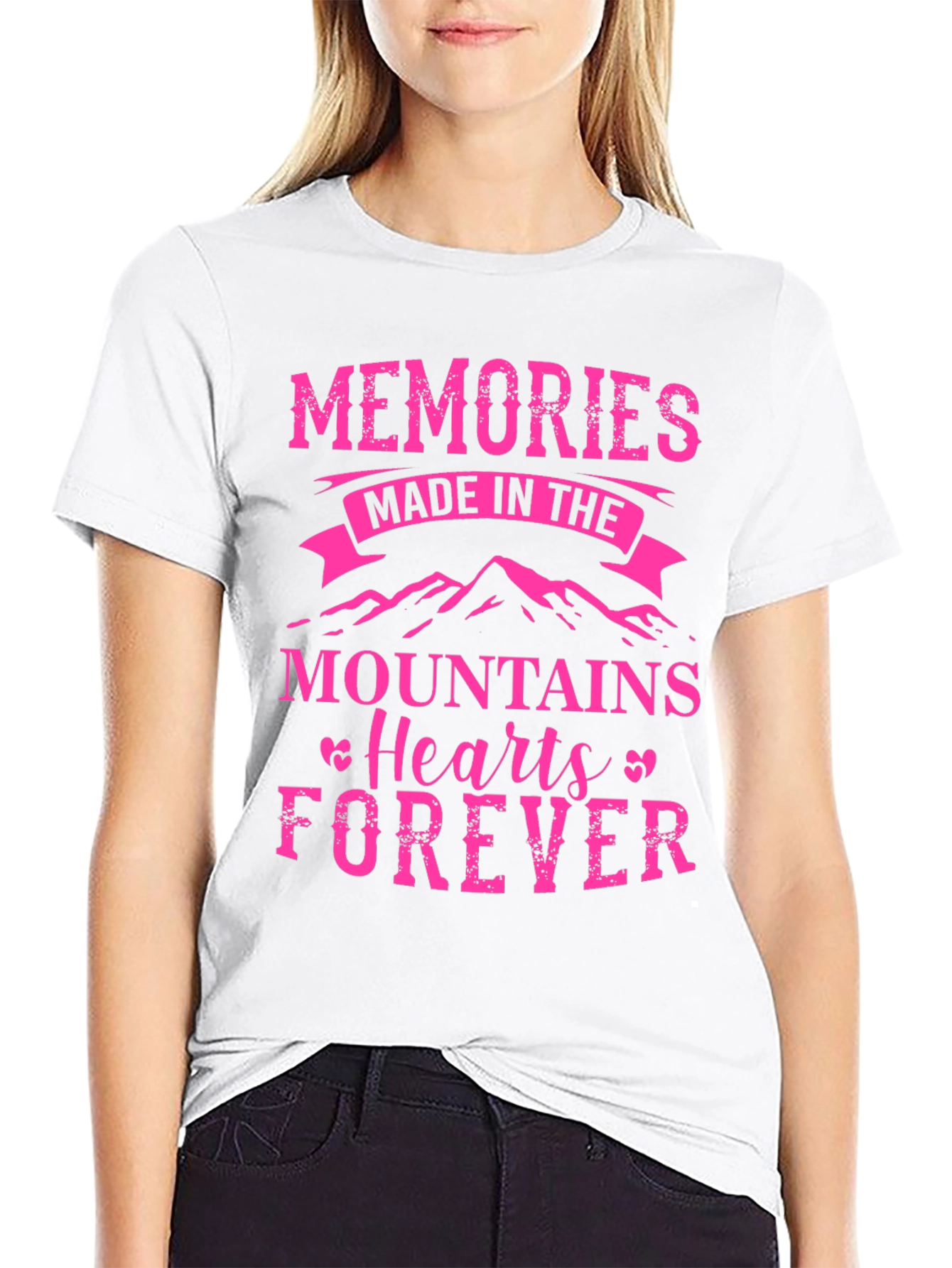 Mountains Hearts Forever Graphic Tee