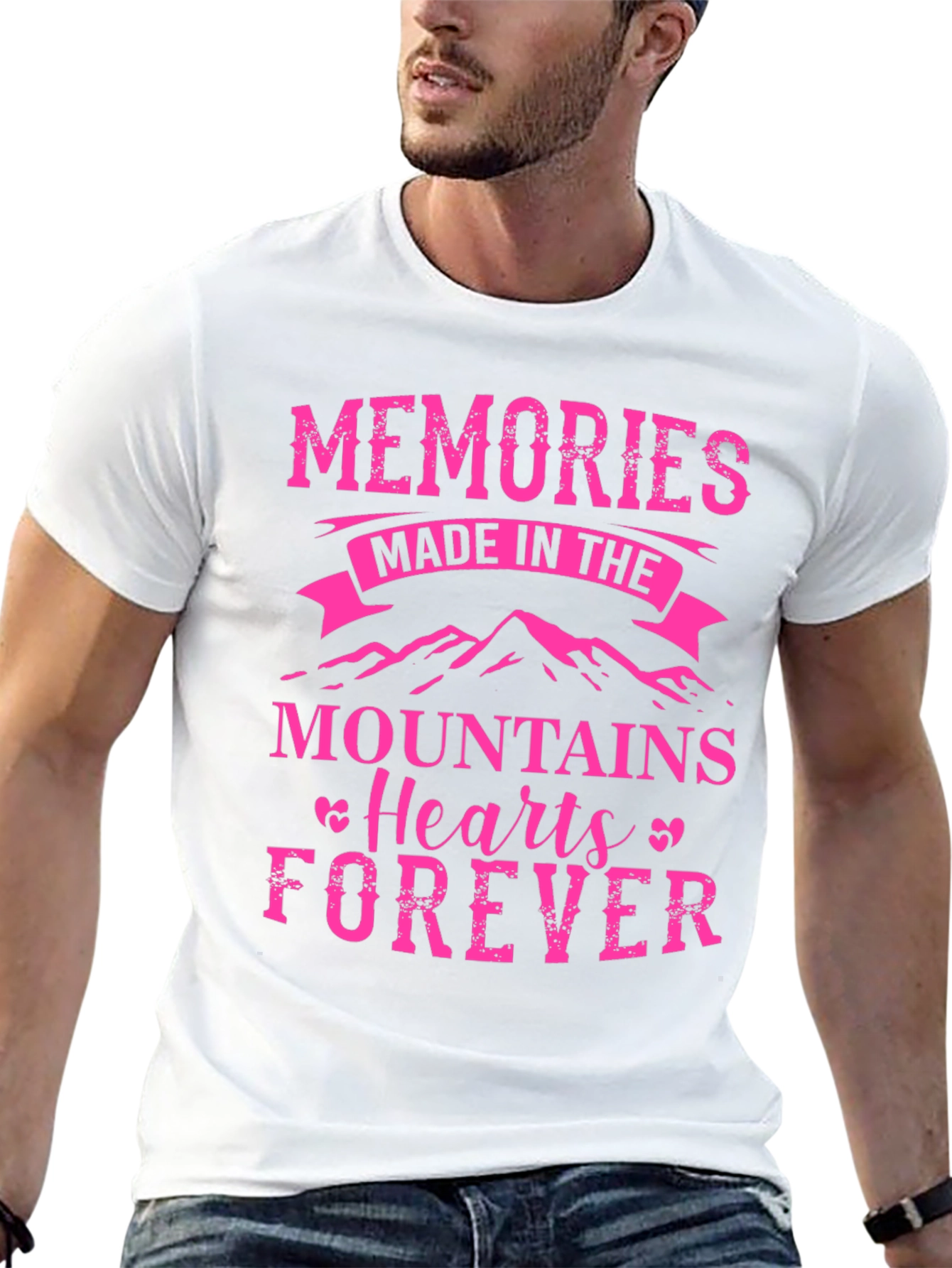 Mountains Hearts Forever Graphic Tee